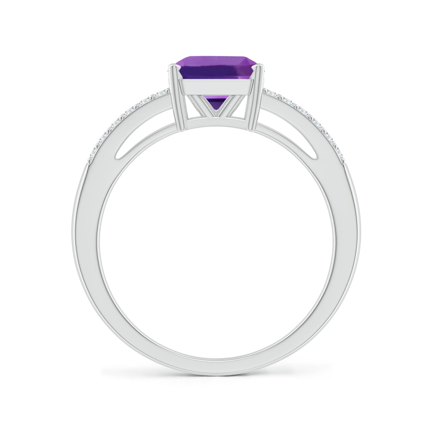 AAAA - Amethyst / 1.54 CT / 14 KT White Gold