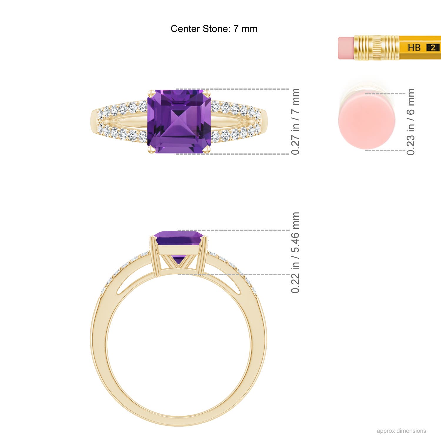 AAAA - Amethyst / 1.54 CT / 14 KT Yellow Gold