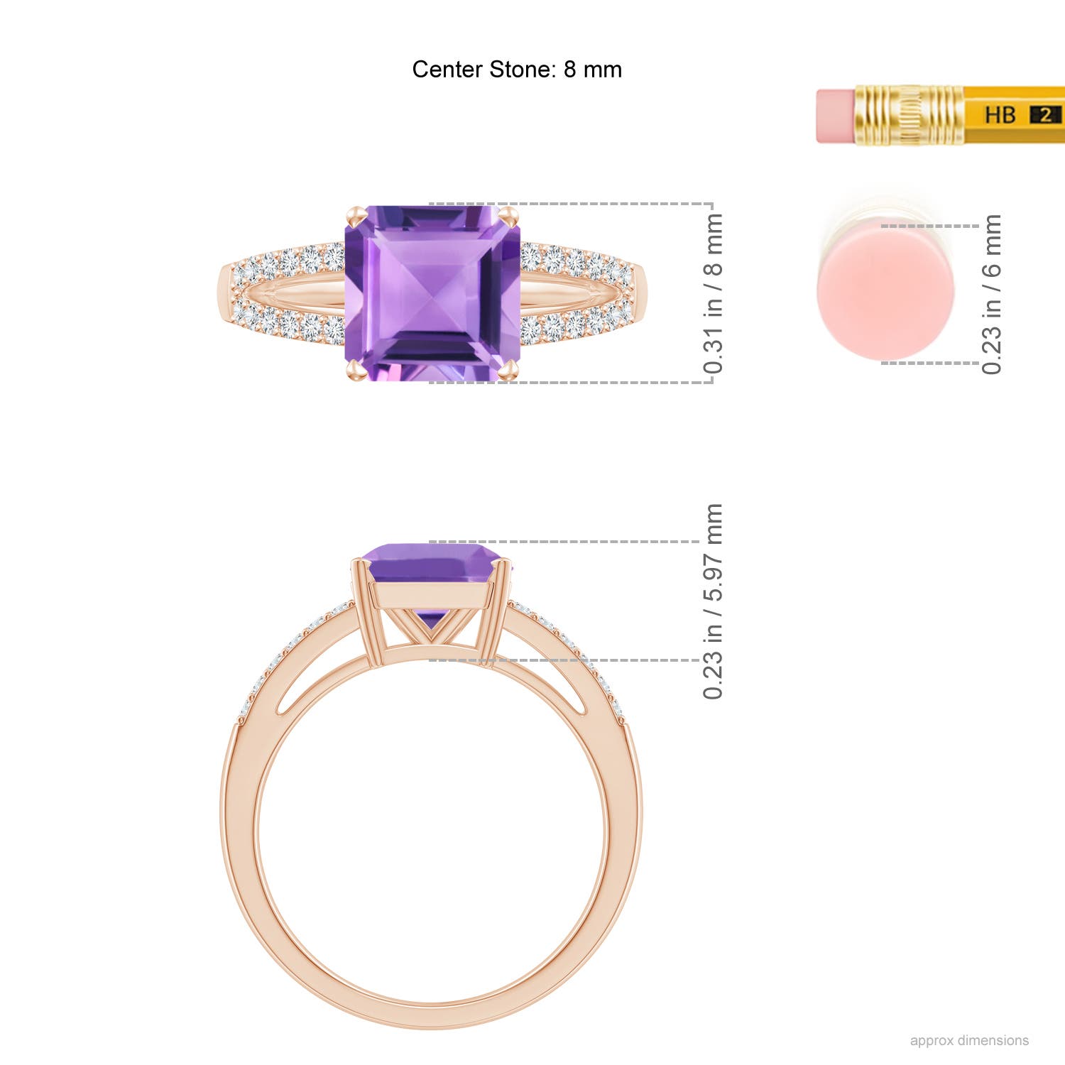 A - Amethyst / 2.24 CT / 14 KT Rose Gold