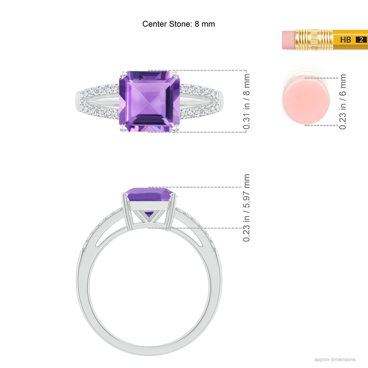 A - Amethyst / 2.24 CT / 14 KT White Gold