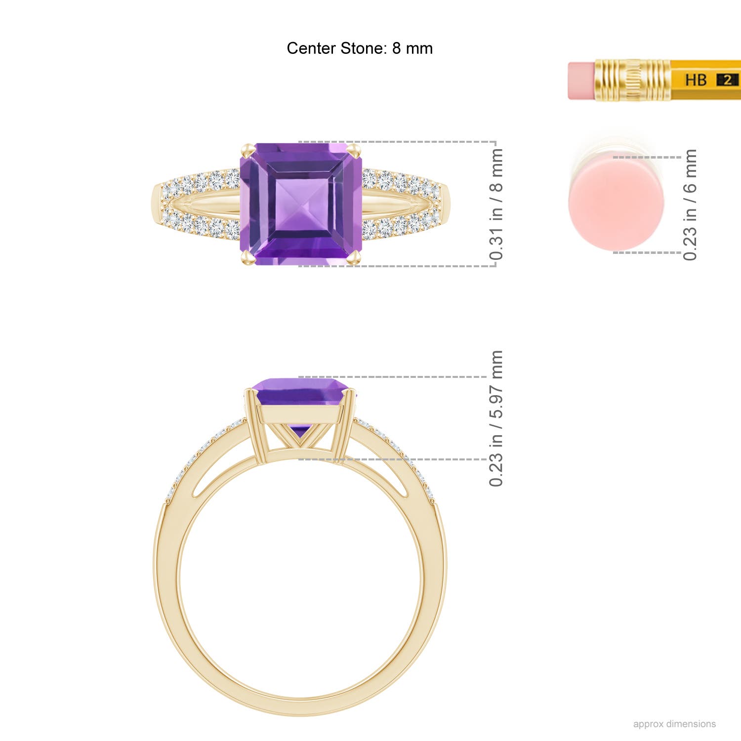 AA - Amethyst / 2.24 CT / 14 KT Yellow Gold