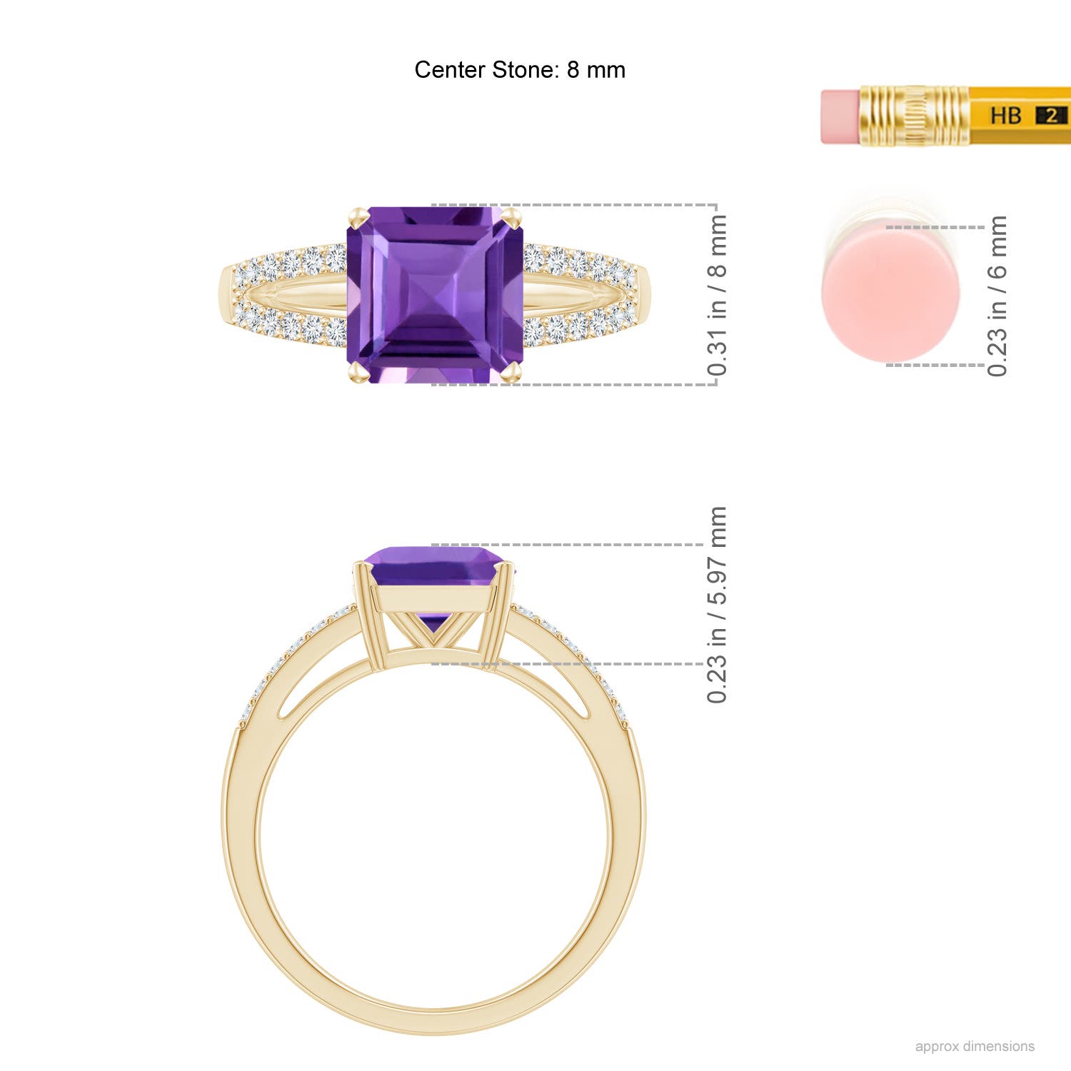 AAA - Amethyst / 2.24 CT / 14 KT Yellow Gold