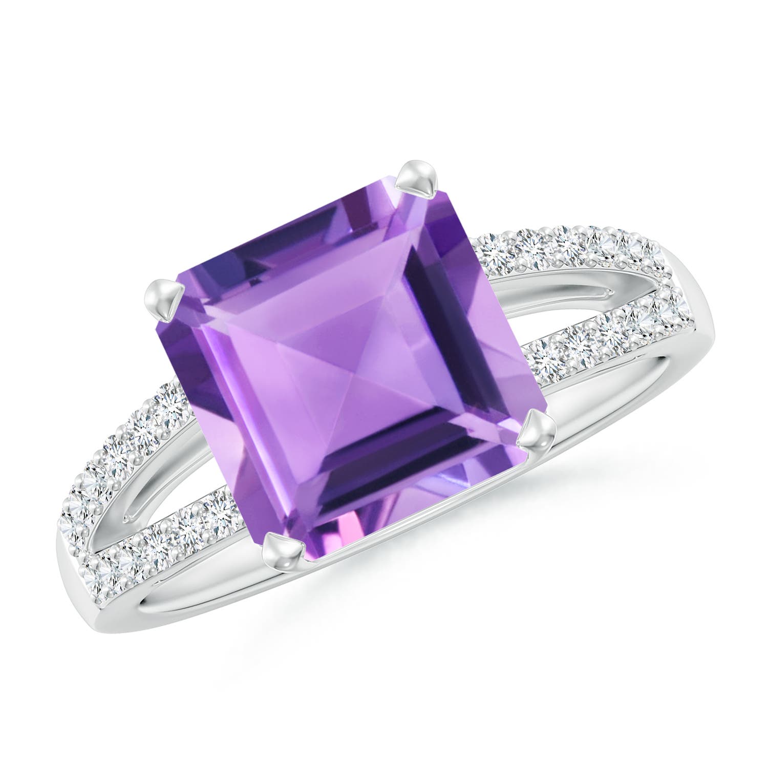 A - Amethyst / 3.04 CT / 14 KT White Gold