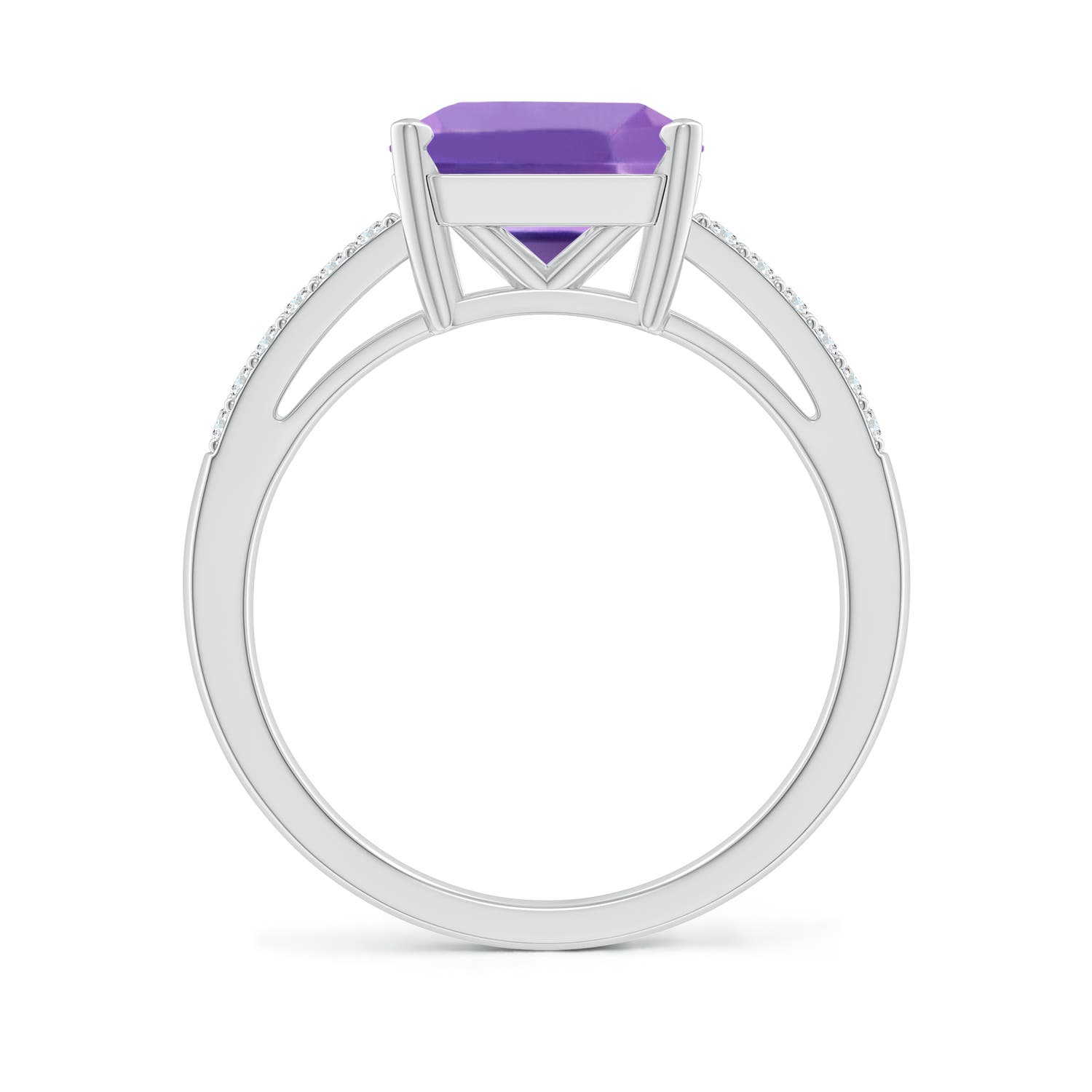 A - Amethyst / 3.04 CT / 14 KT White Gold