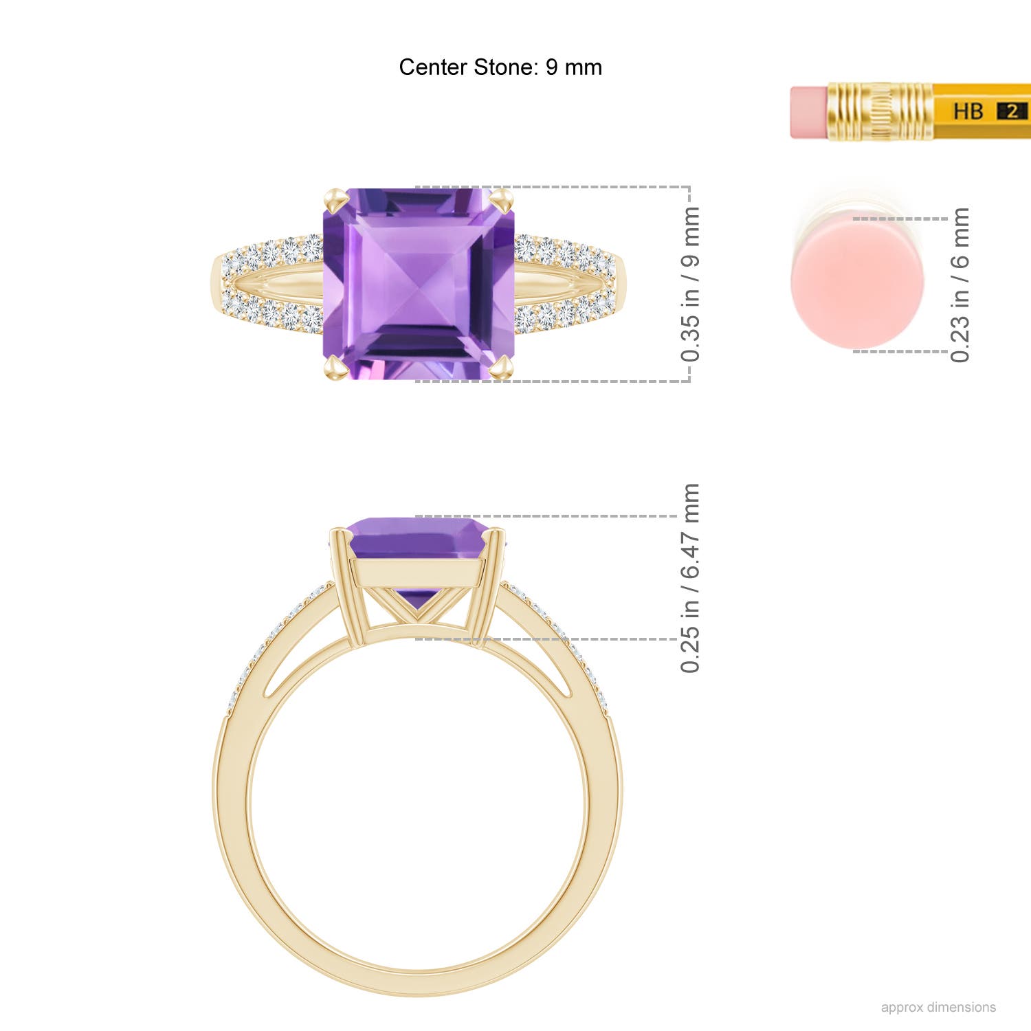 A - Amethyst / 3.04 CT / 14 KT Yellow Gold