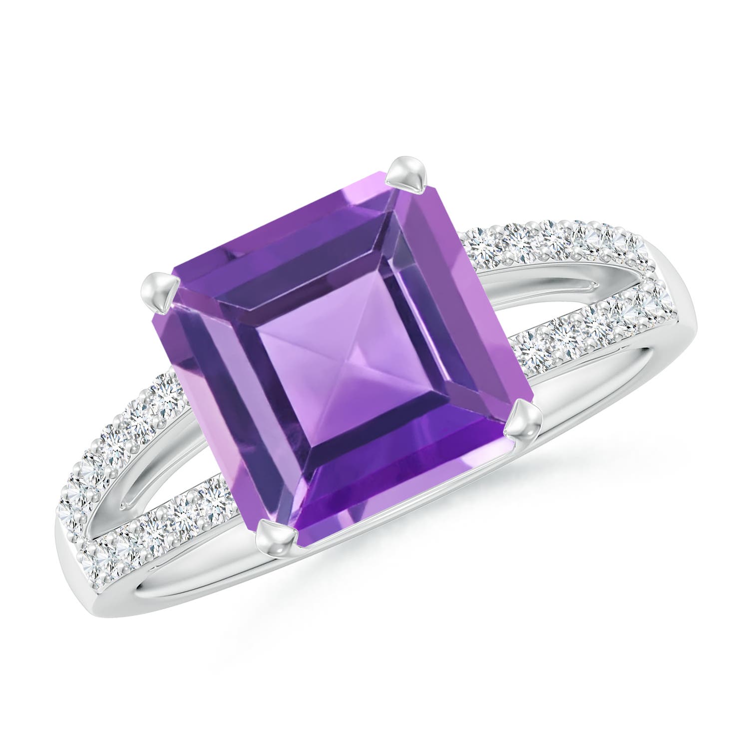AA - Amethyst / 3.04 CT / 14 KT White Gold