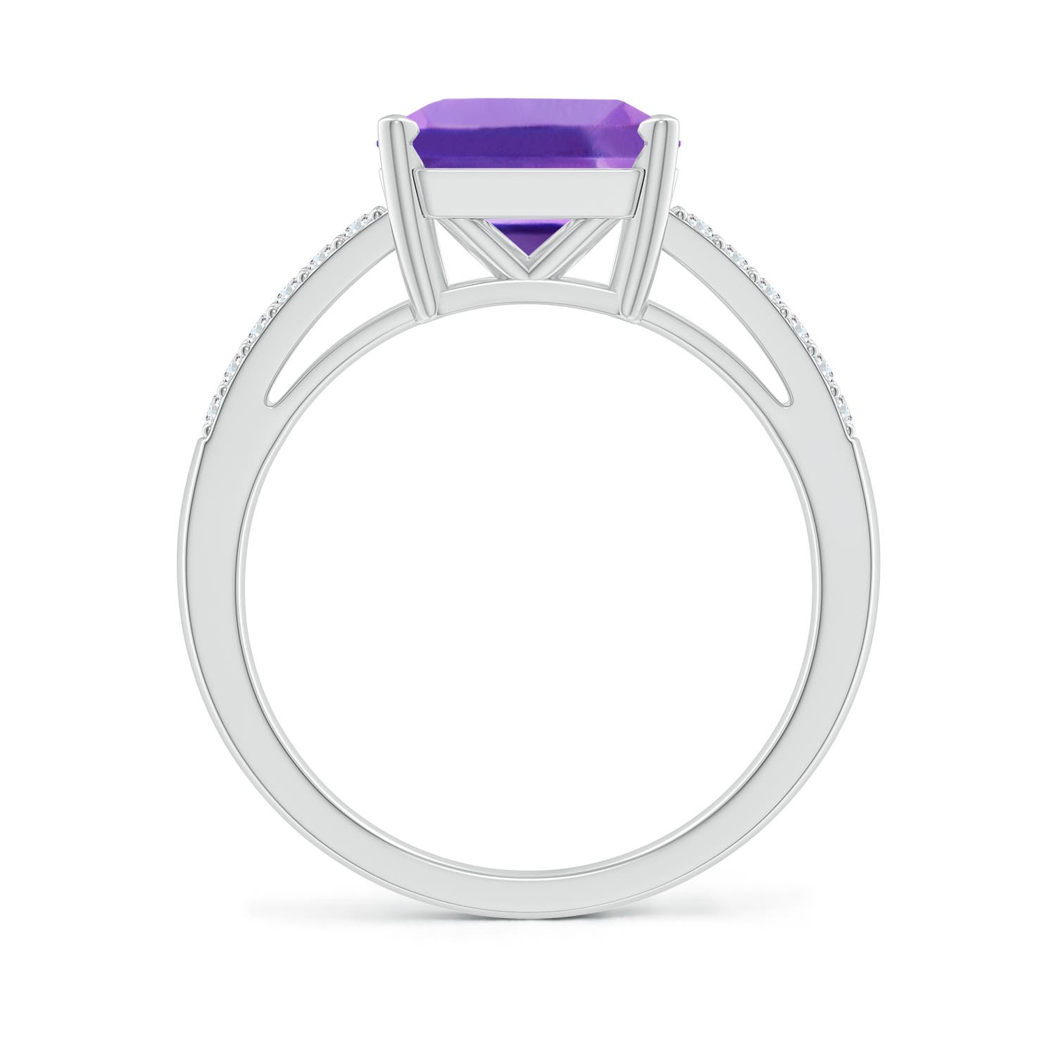 AA - Amethyst / 3.04 CT / 14 KT White Gold