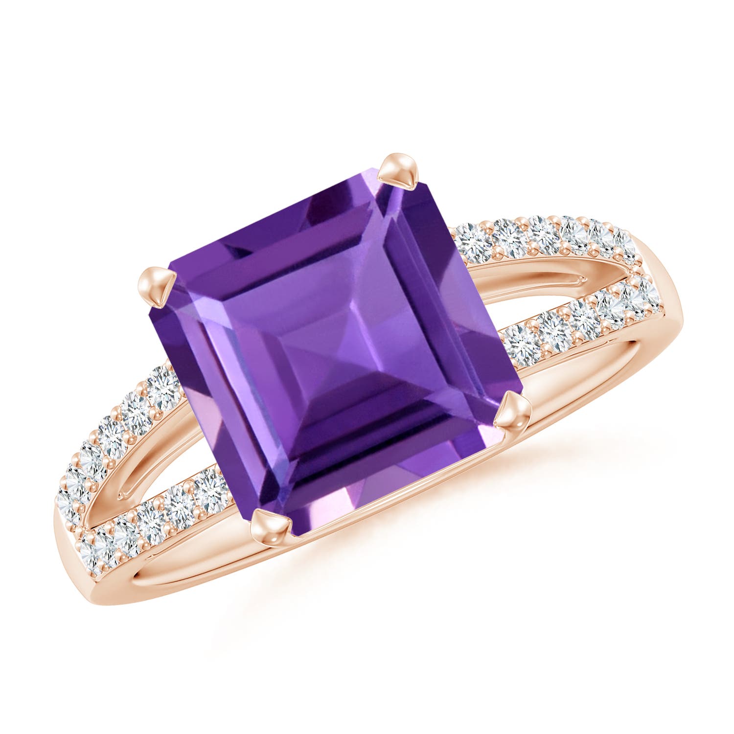 AAA - Amethyst / 3.04 CT / 14 KT Rose Gold