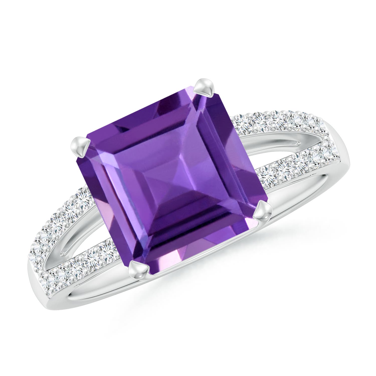 AAA - Amethyst / 3.04 CT / 14 KT White Gold