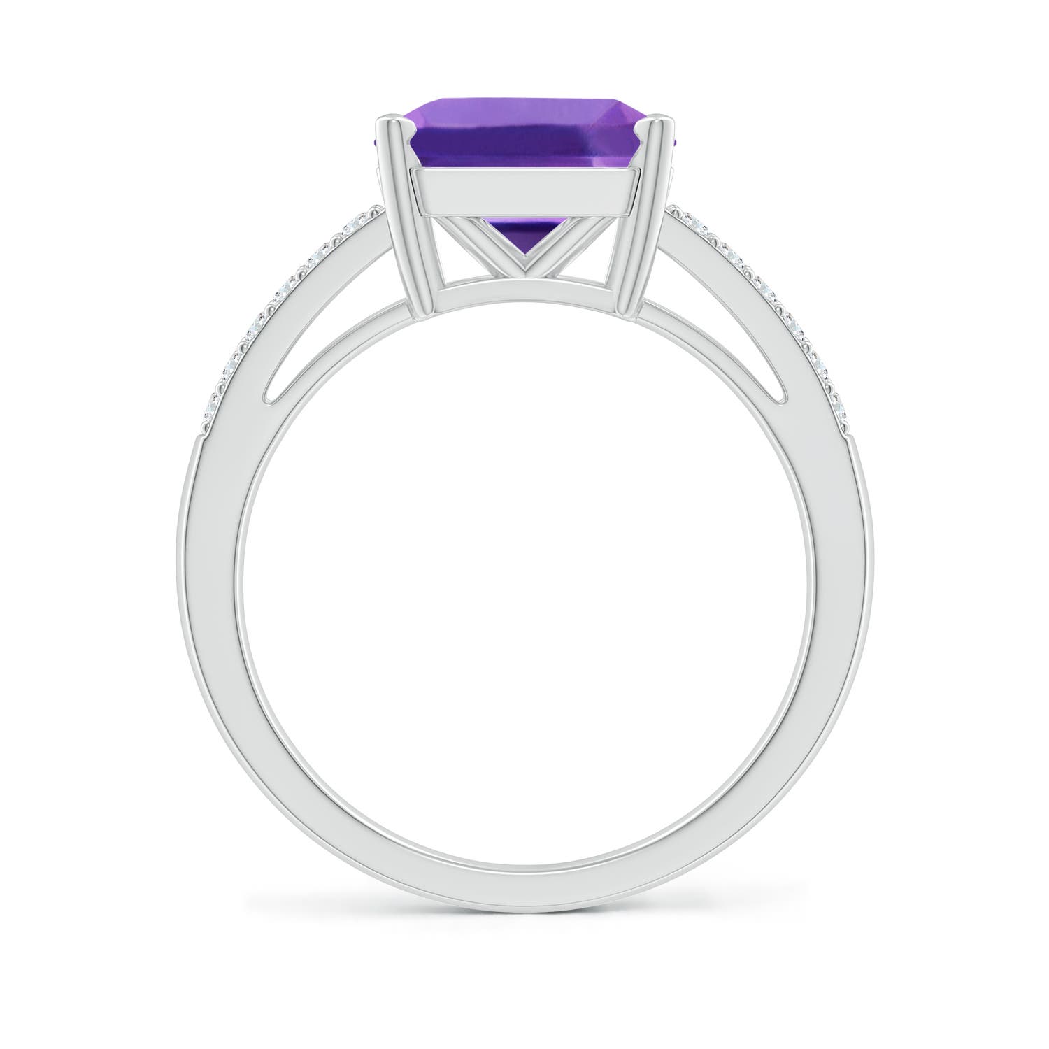 AAA - Amethyst / 3.04 CT / 14 KT White Gold