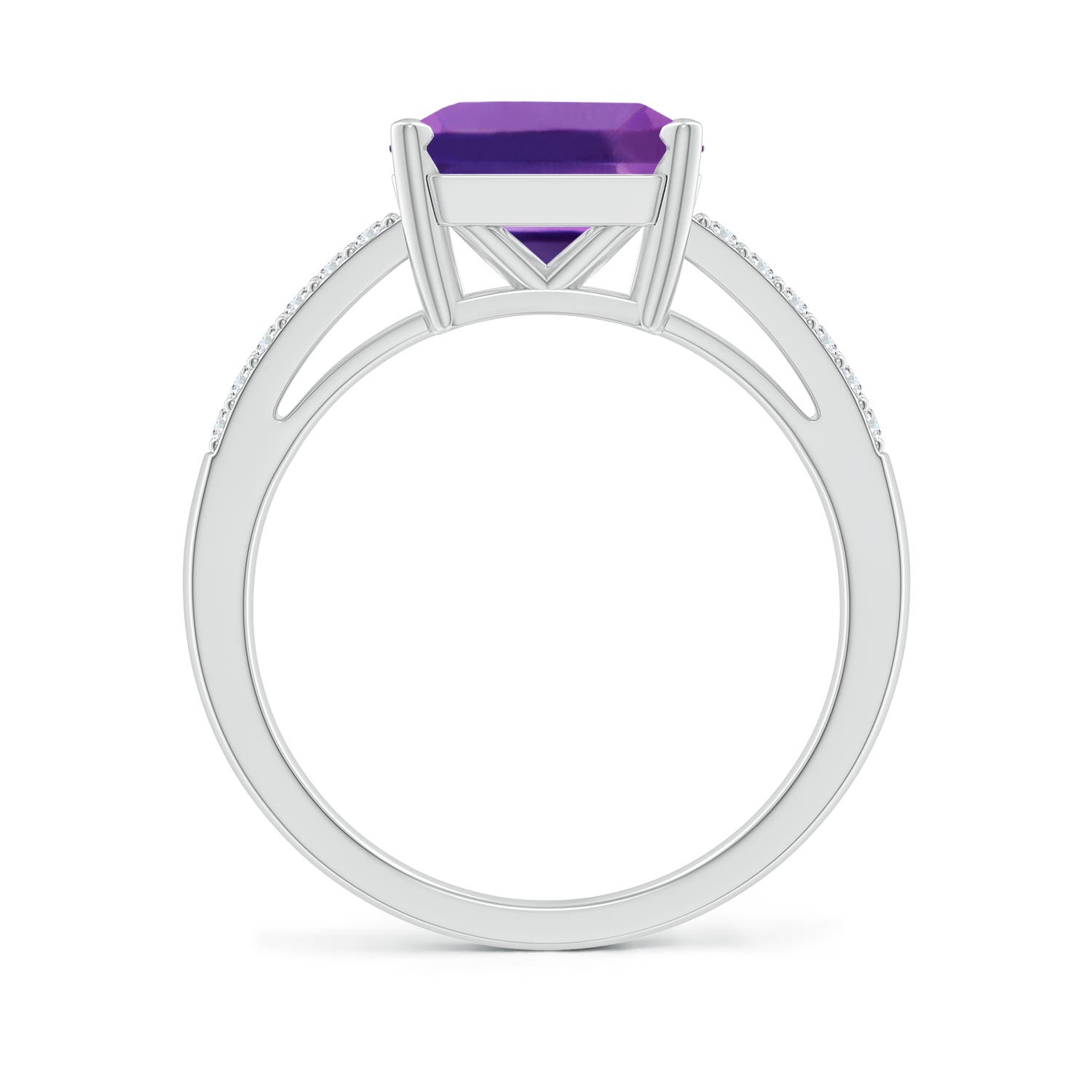 AAAA - Amethyst / 3.04 CT / 14 KT White Gold