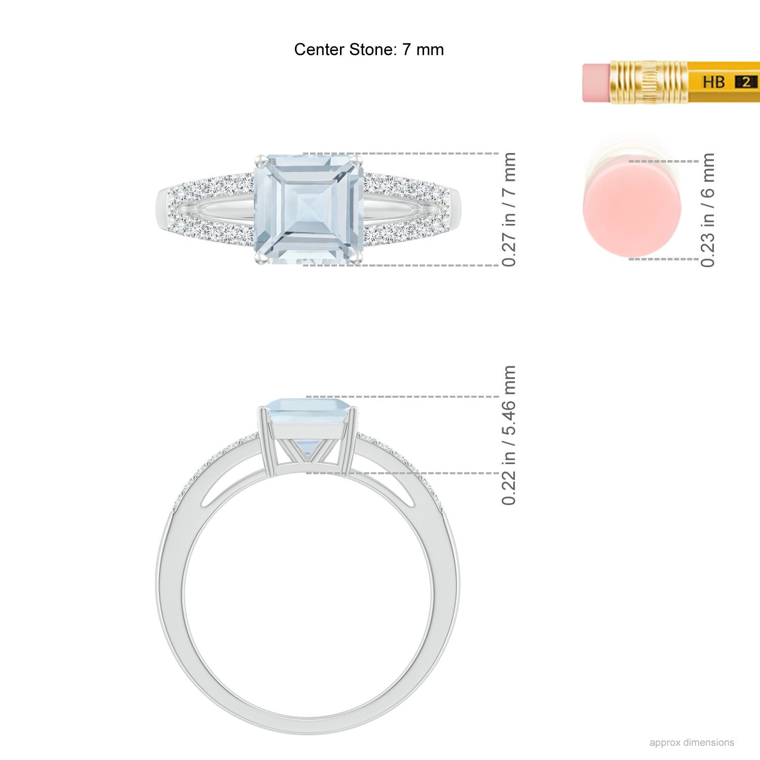 A - Aquamarine / 1.59 CT / 14 KT White Gold