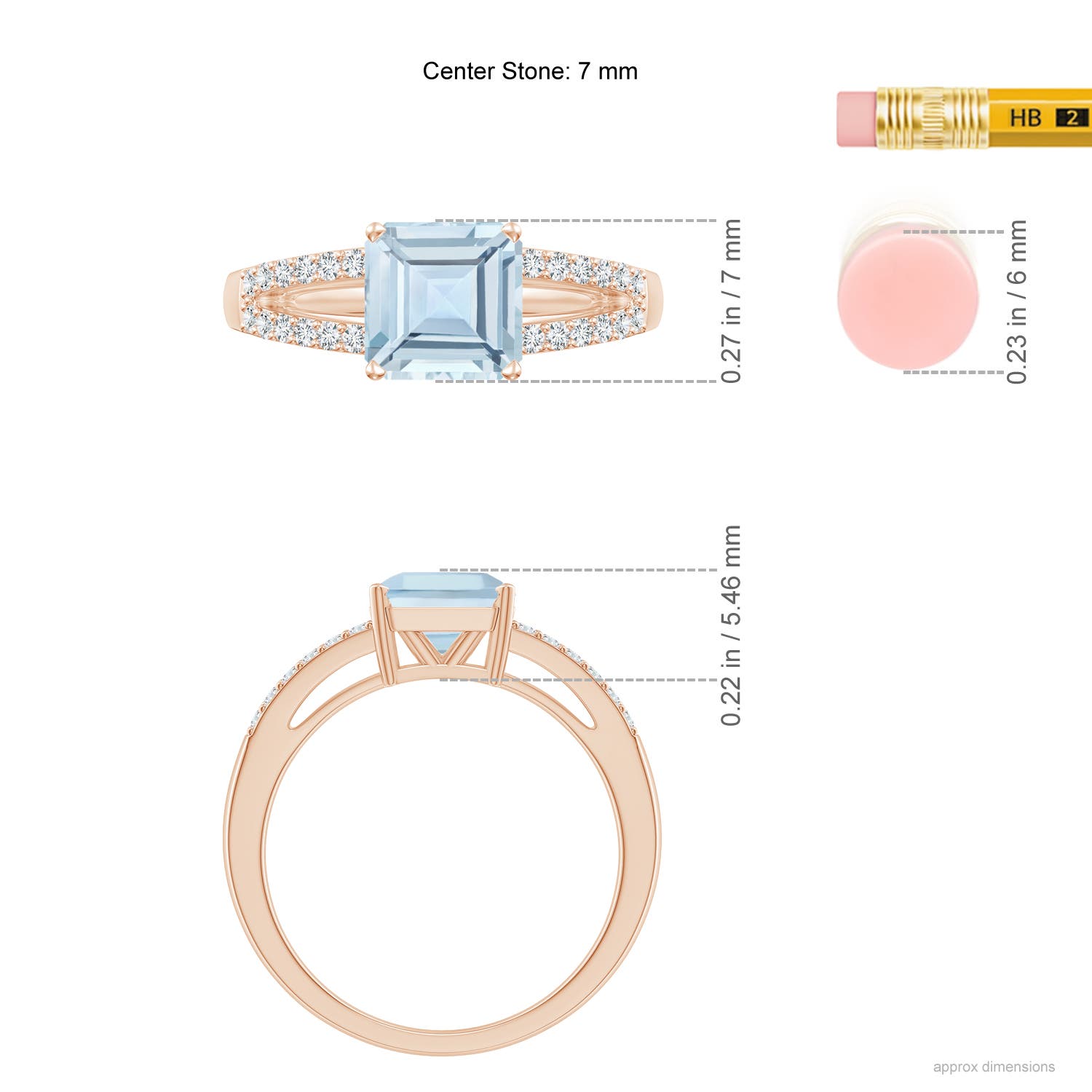 AA - Aquamarine / 1.59 CT / 14 KT Rose Gold