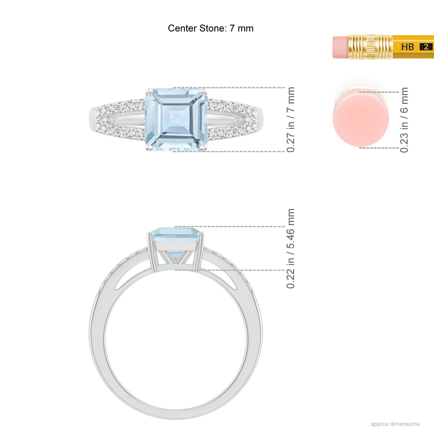 AA - Aquamarine / 1.59 CT / 14 KT White Gold