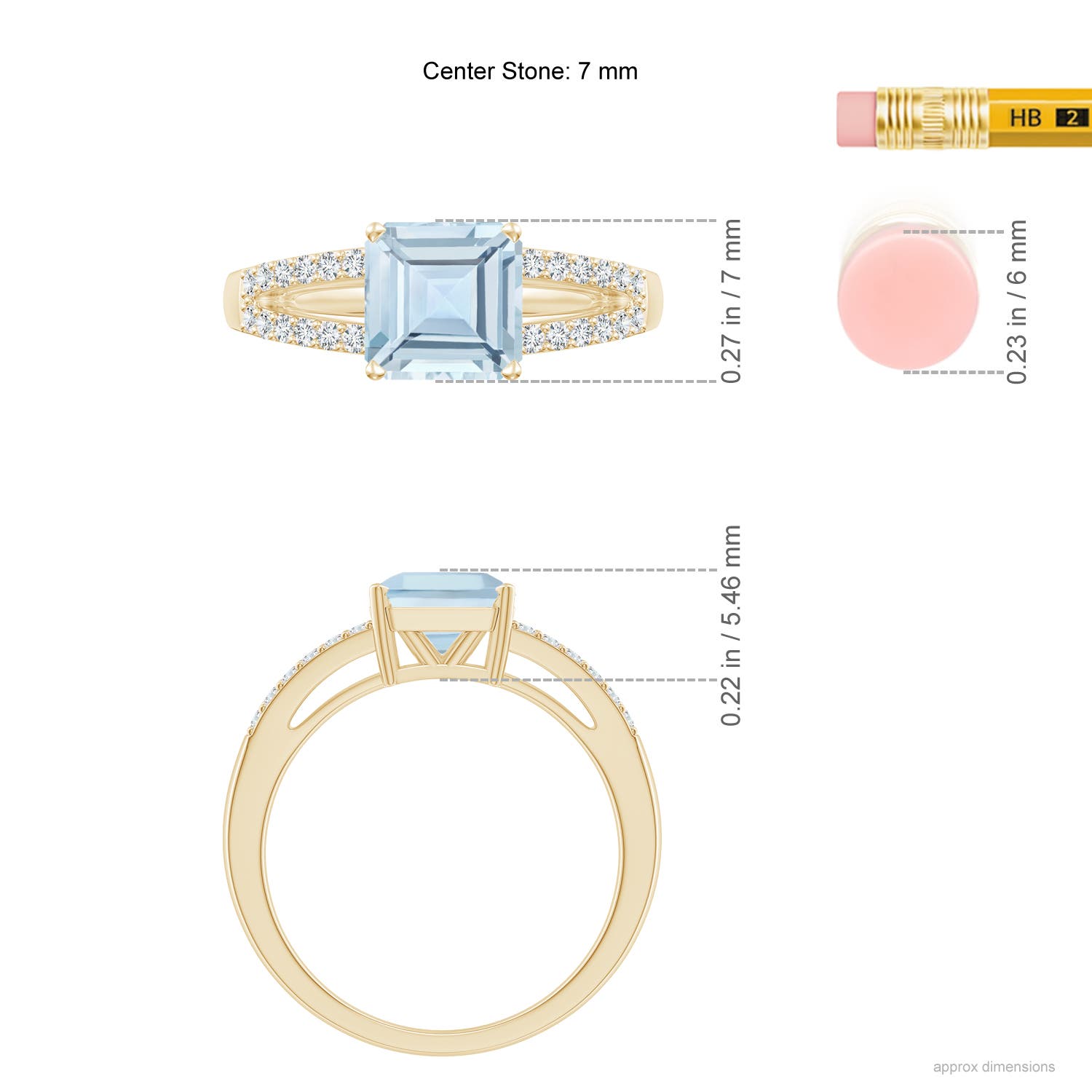 AA - Aquamarine / 1.59 CT / 14 KT Yellow Gold