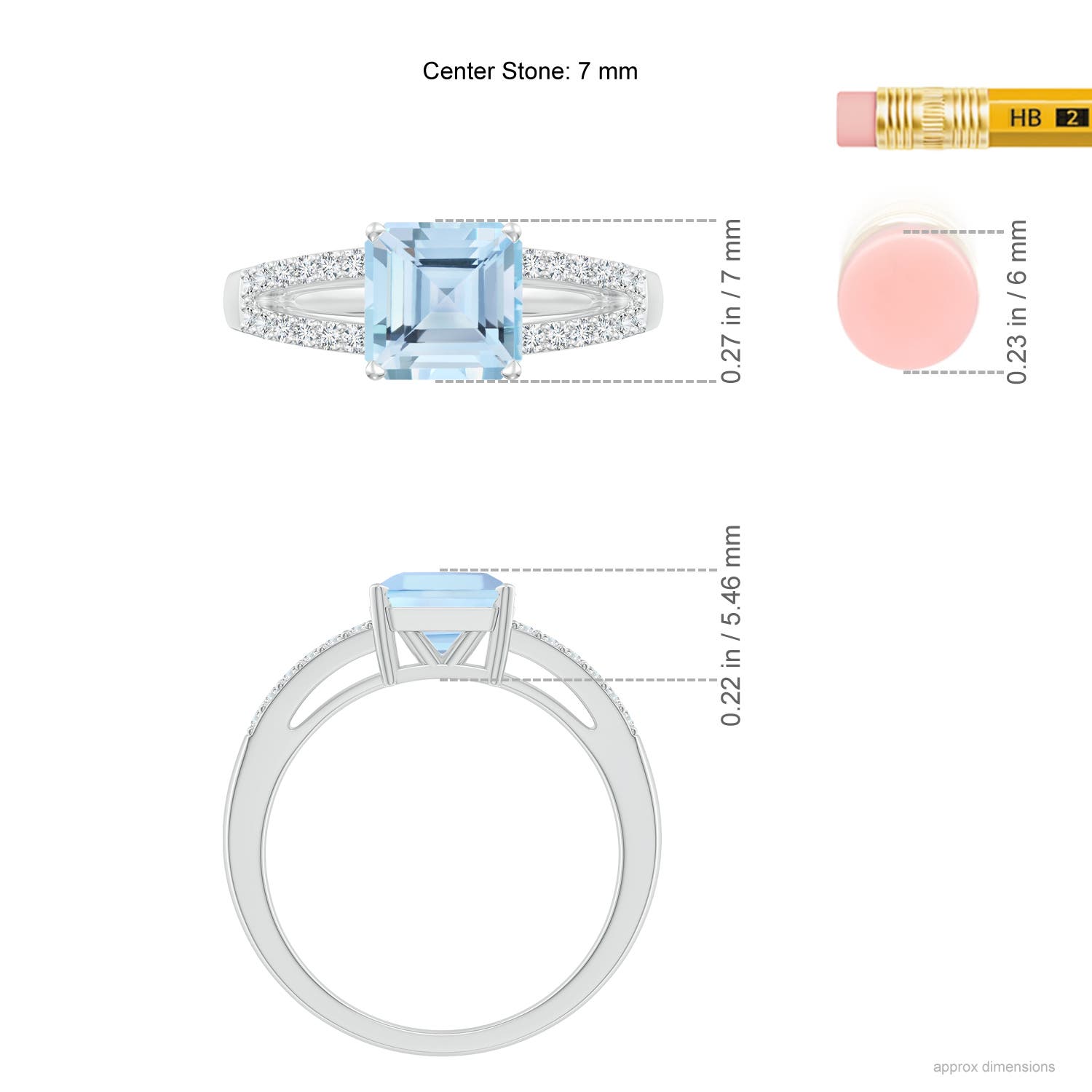 AAA - Aquamarine / 1.59 CT / 14 KT White Gold