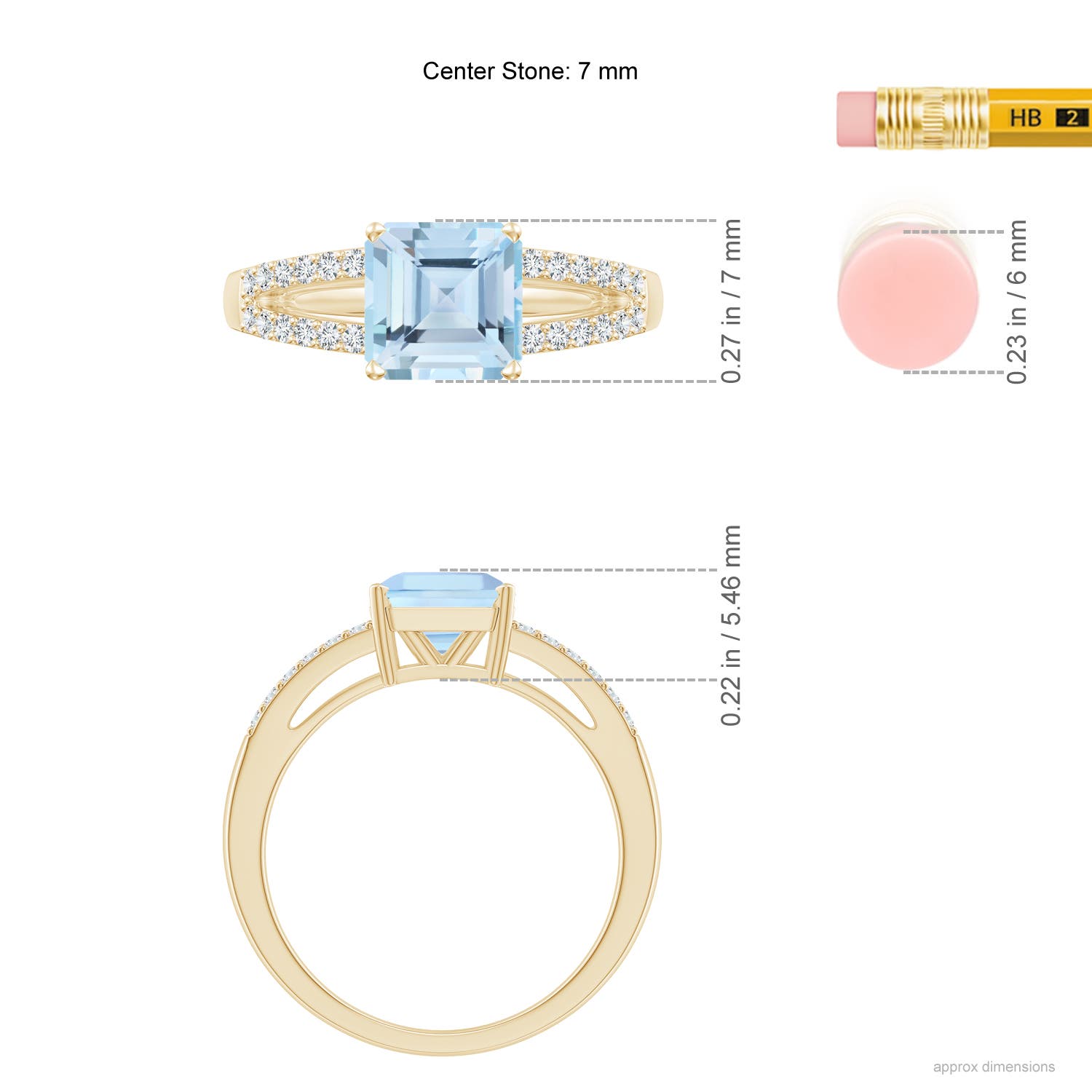 AAA - Aquamarine / 1.59 CT / 14 KT Yellow Gold