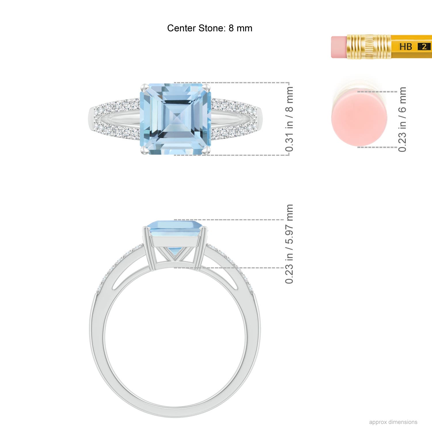 AAAA - Aquamarine / 2.24 CT / 14 KT White Gold