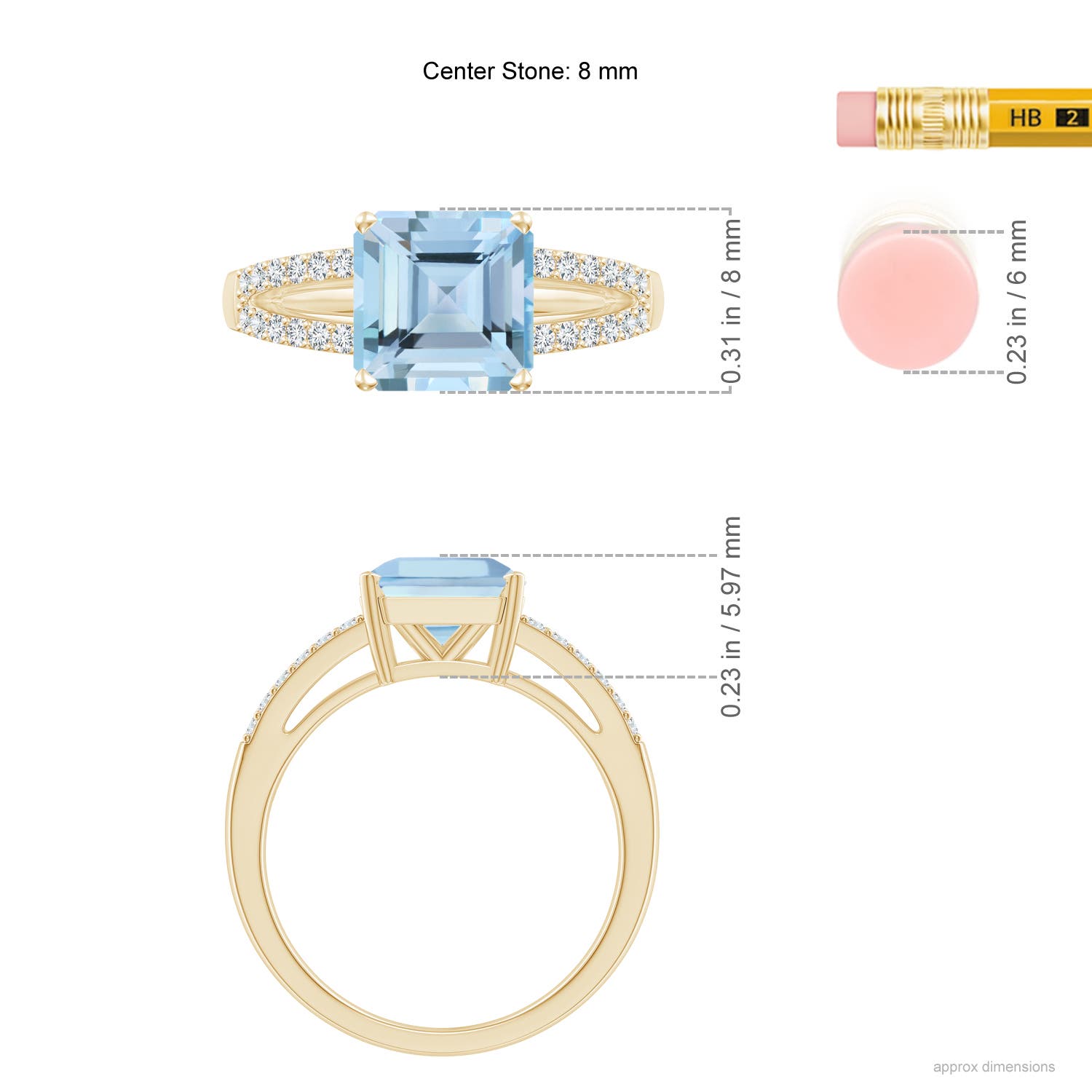 AAAA - Aquamarine / 2.24 CT / 14 KT Yellow Gold