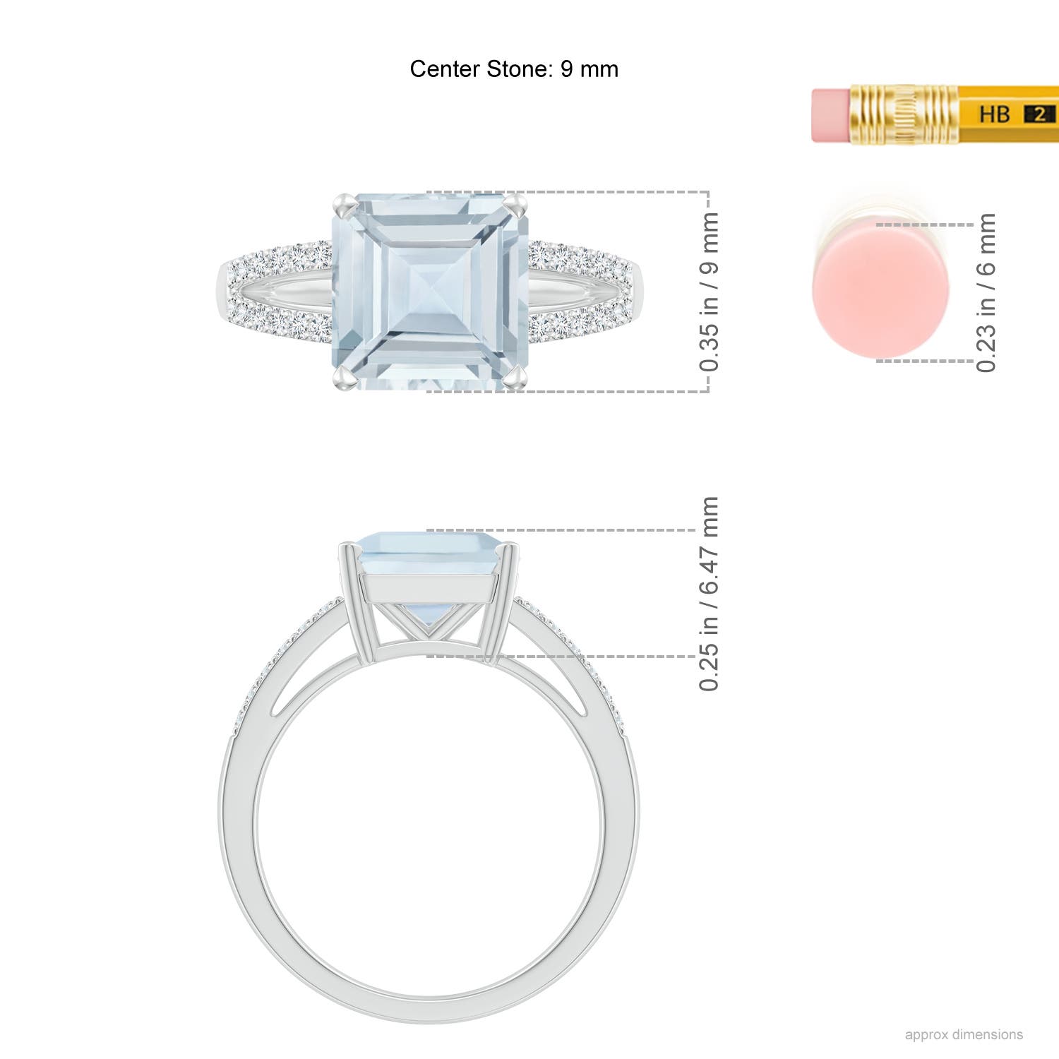 A - Aquamarine / 3.04 CT / 14 KT White Gold