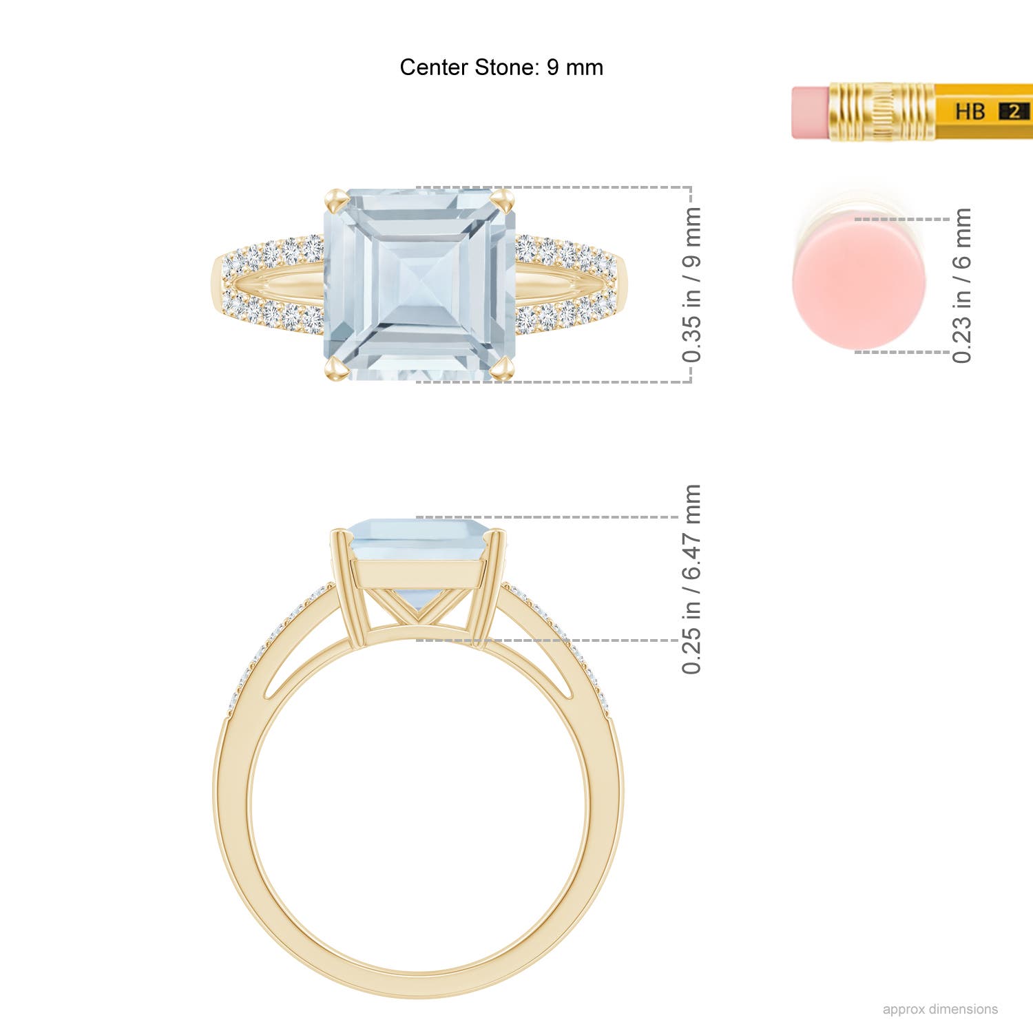 A - Aquamarine / 3.04 CT / 14 KT Yellow Gold