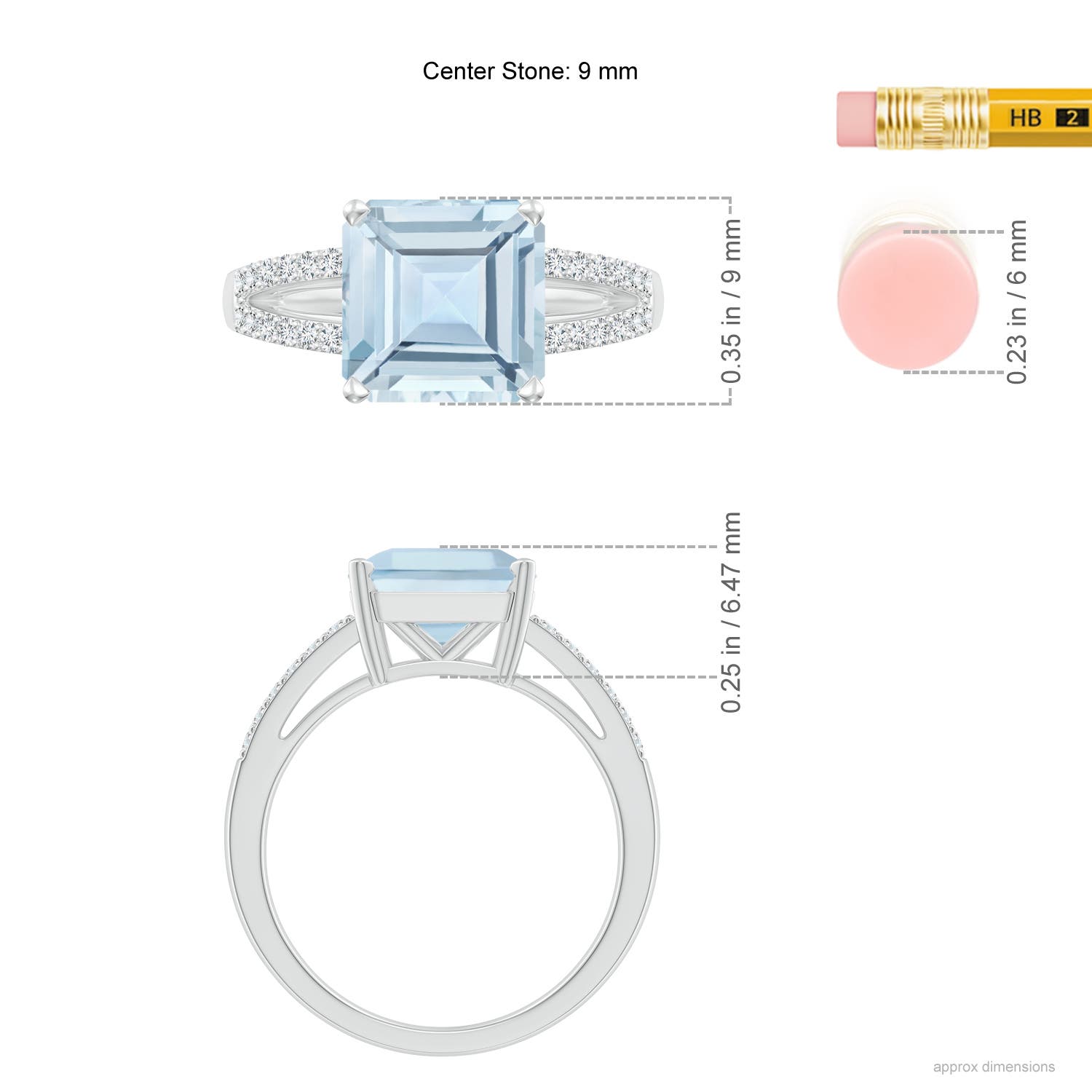 AA - Aquamarine / 3.04 CT / 14 KT White Gold