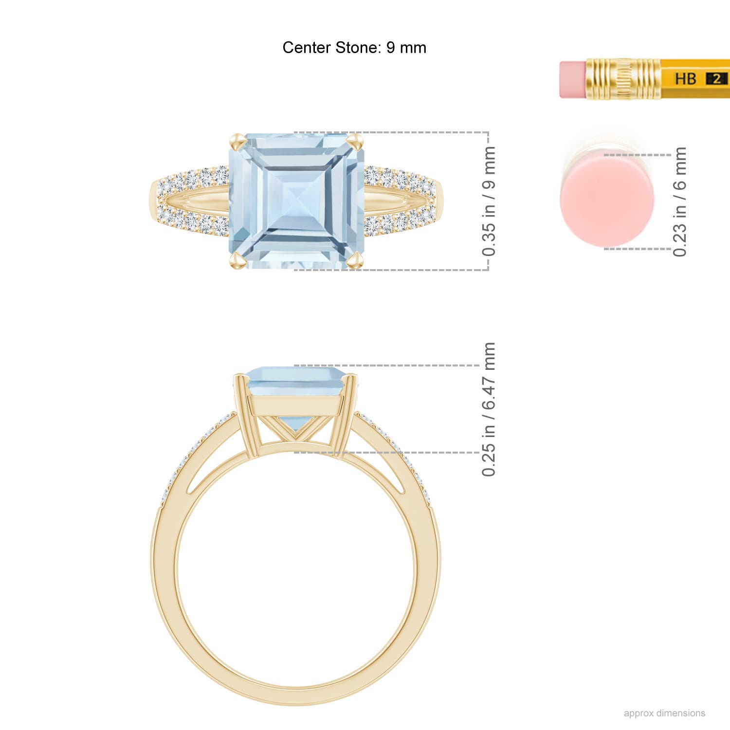 AA - Aquamarine / 3.04 CT / 14 KT Yellow Gold