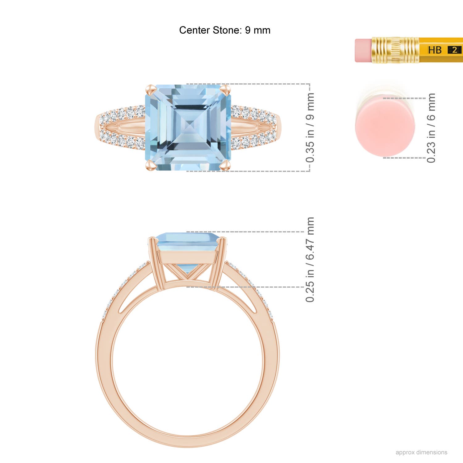 AAAA - Aquamarine / 3.04 CT / 14 KT Rose Gold