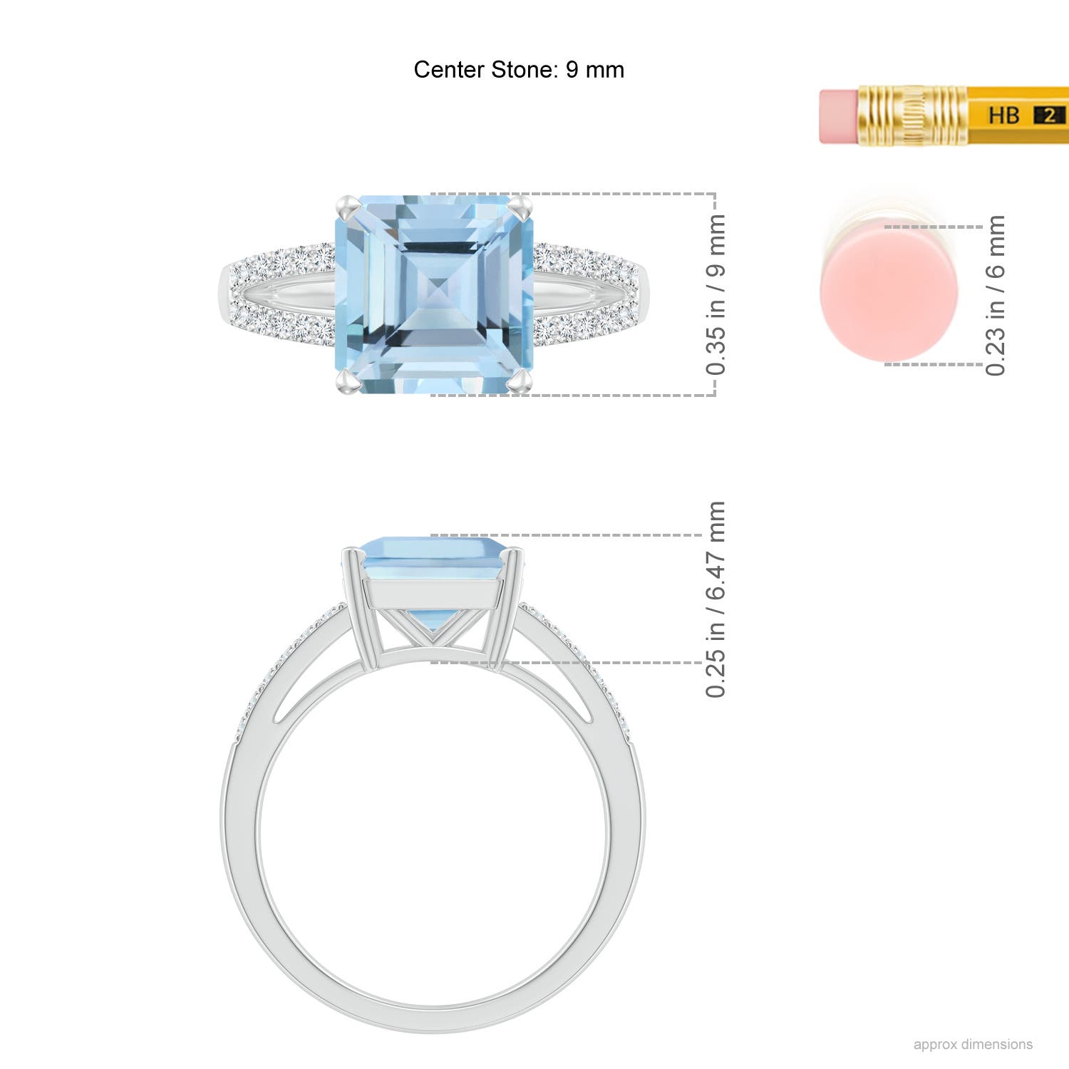 AAAA - Aquamarine / 3.04 CT / 14 KT White Gold