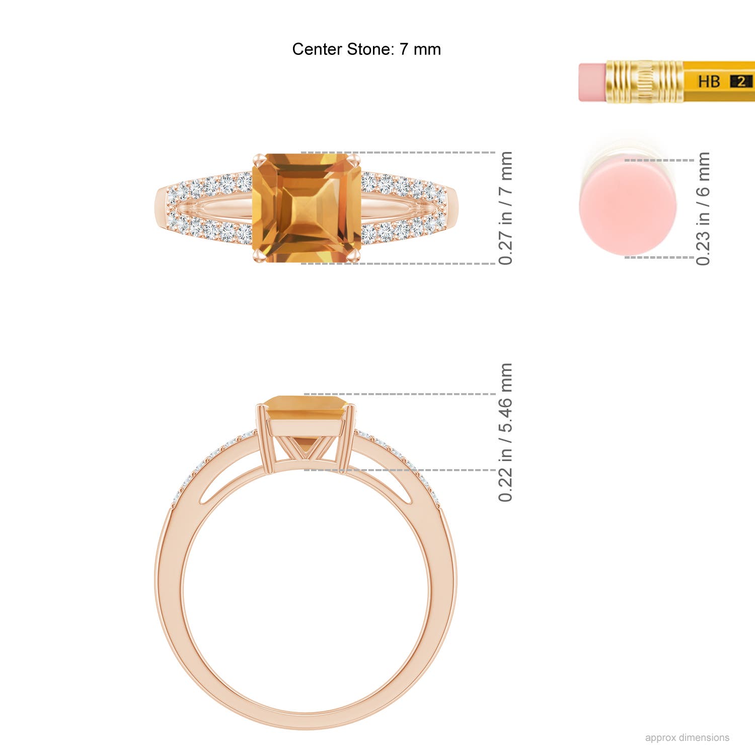 A - Citrine / 1.84 CT / 14 KT Rose Gold