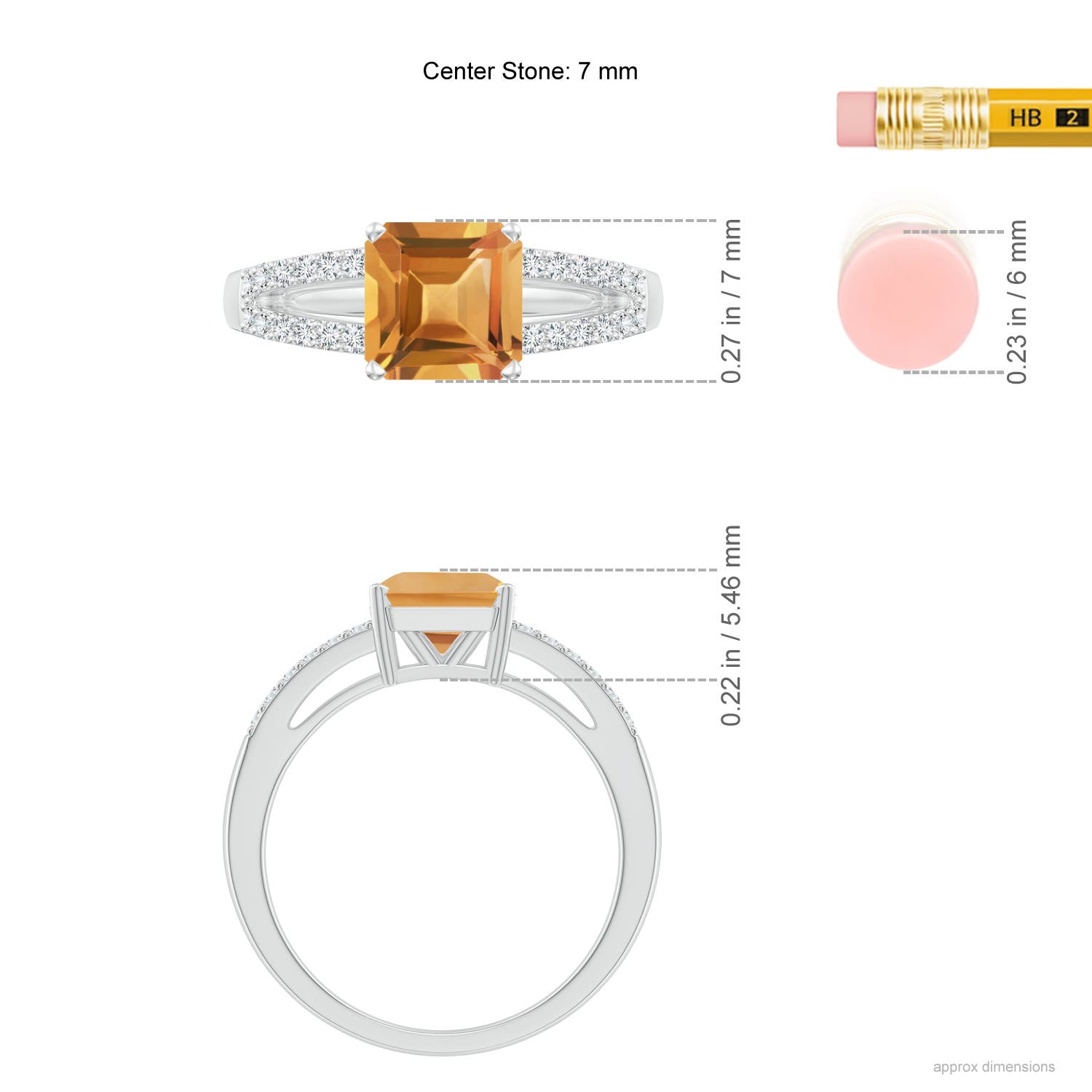 A - Citrine / 1.84 CT / 14 KT White Gold