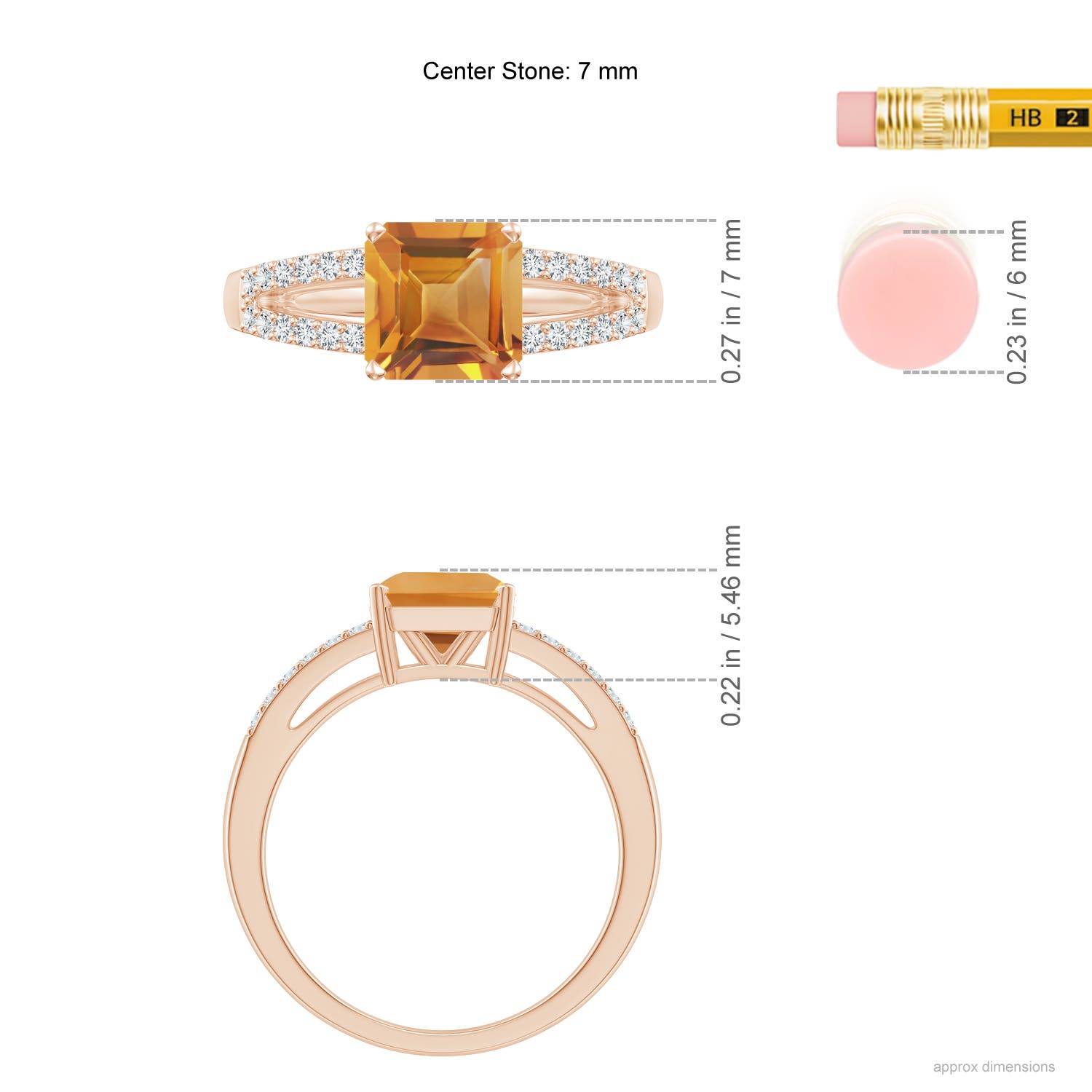 AA - Citrine / 1.84 CT / 14 KT Rose Gold