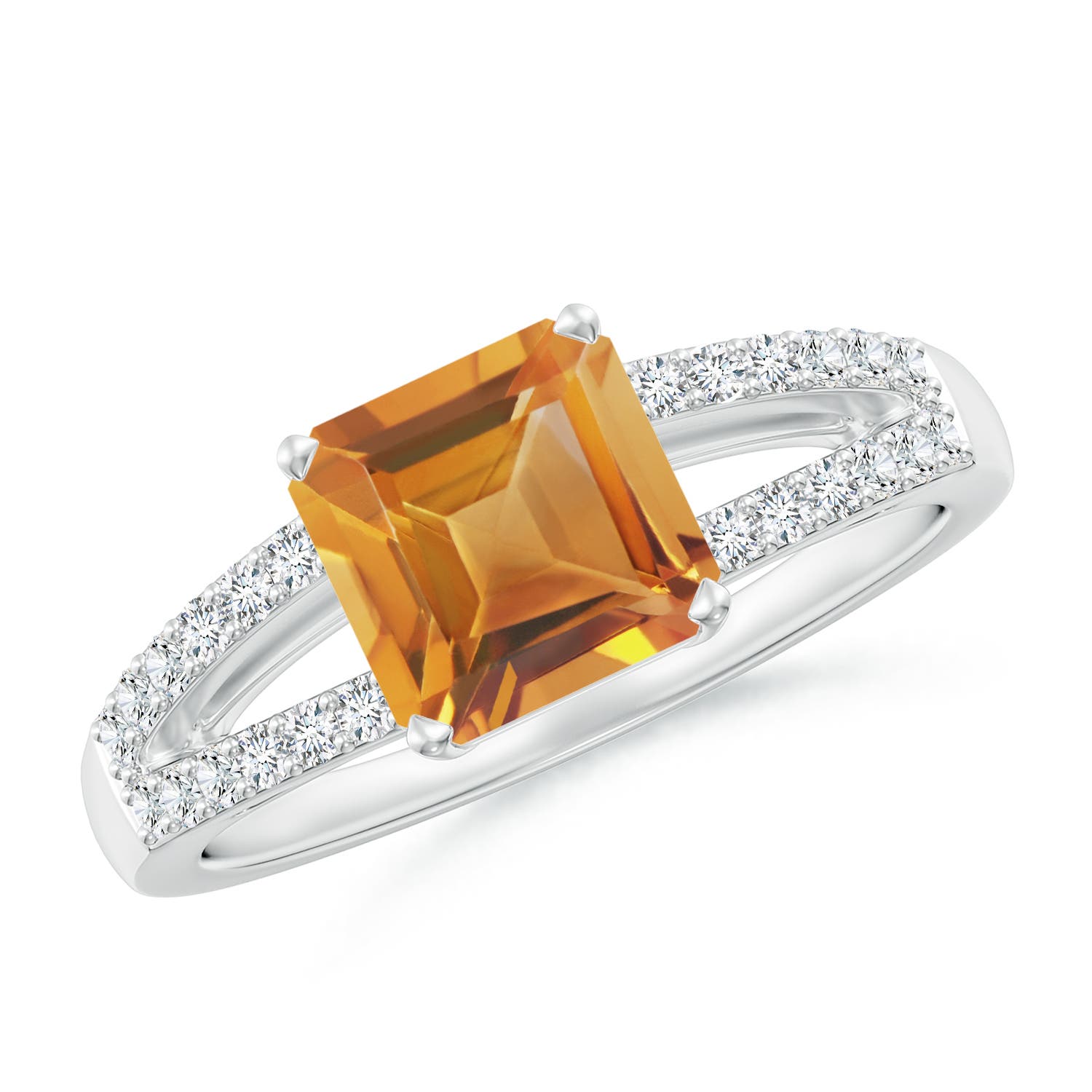 AA - Citrine / 1.84 CT / 14 KT White Gold