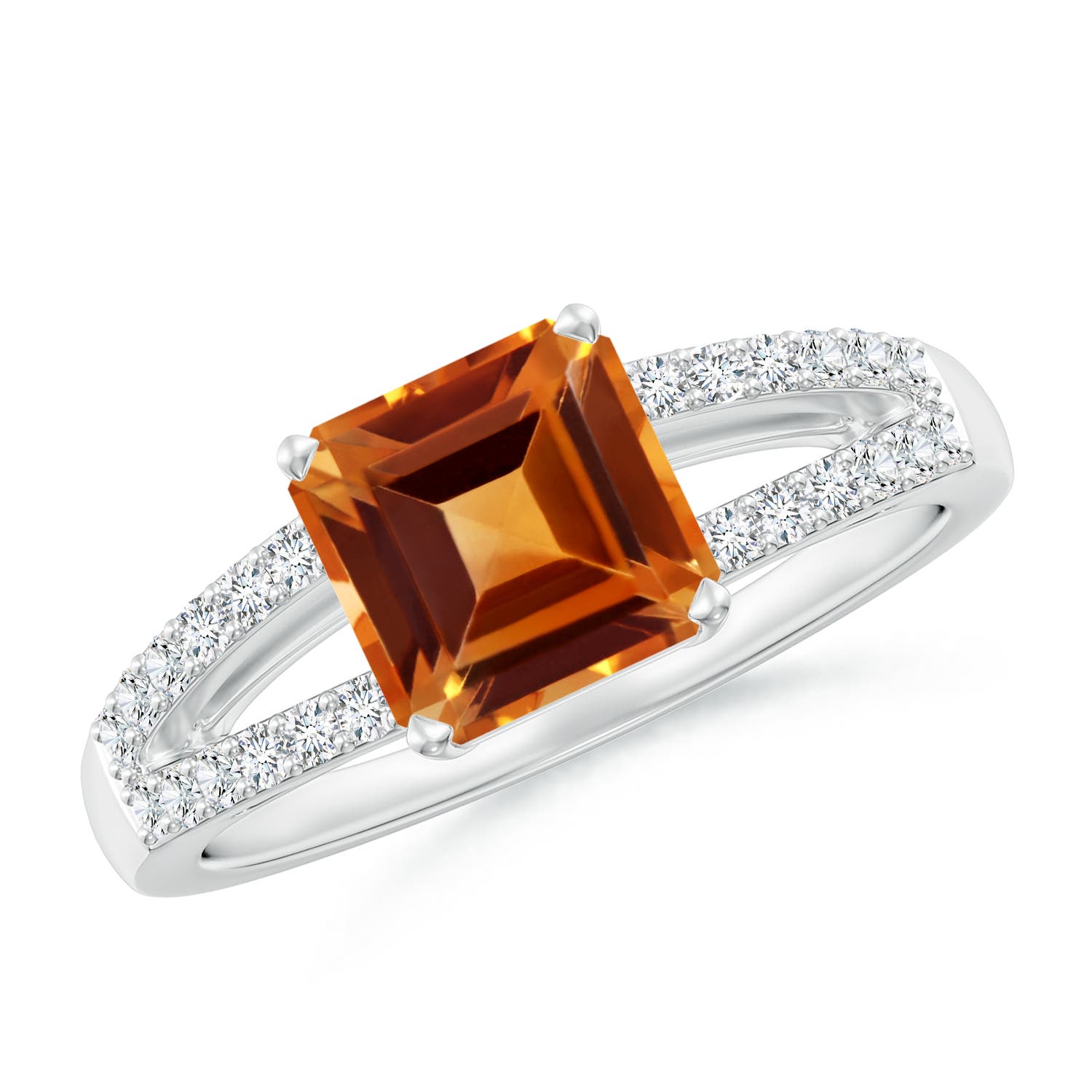 AAAA - Citrine / 1.84 CT / 14 KT White Gold