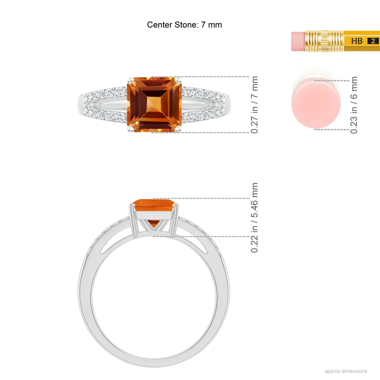 AAAA - Citrine / 1.84 CT / 14 KT White Gold