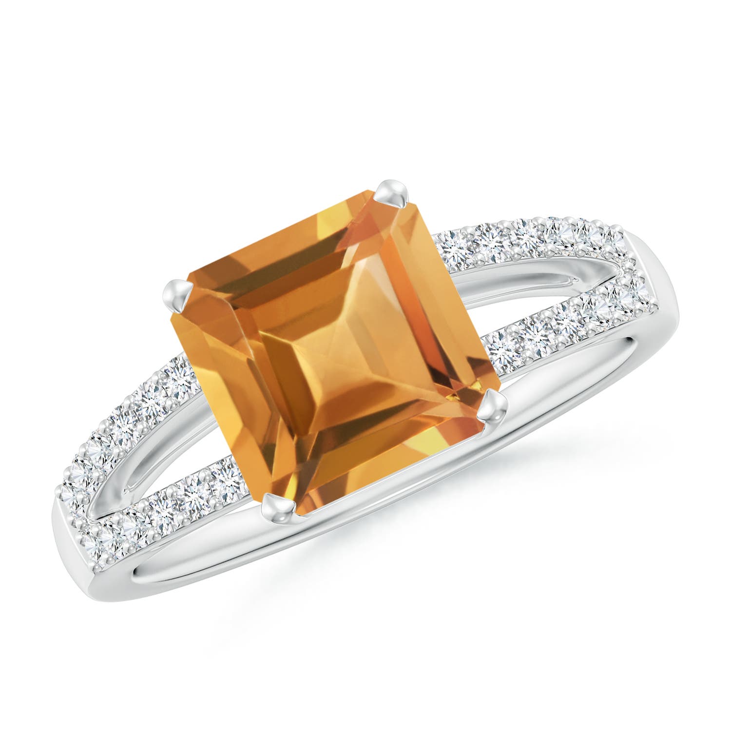 A - Citrine / 2.14 CT / 14 KT White Gold