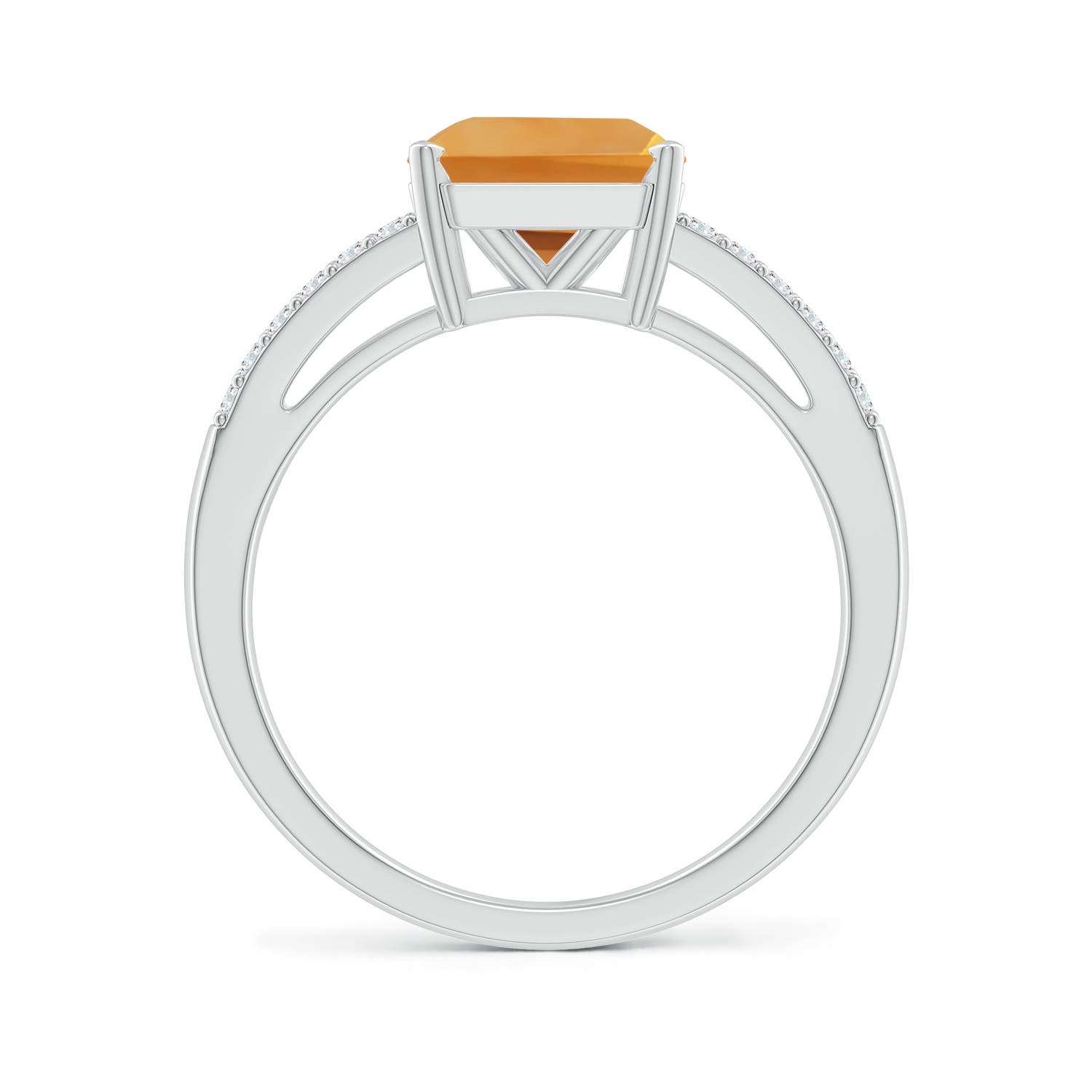 AA - Citrine / 2.14 CT / 14 KT White Gold