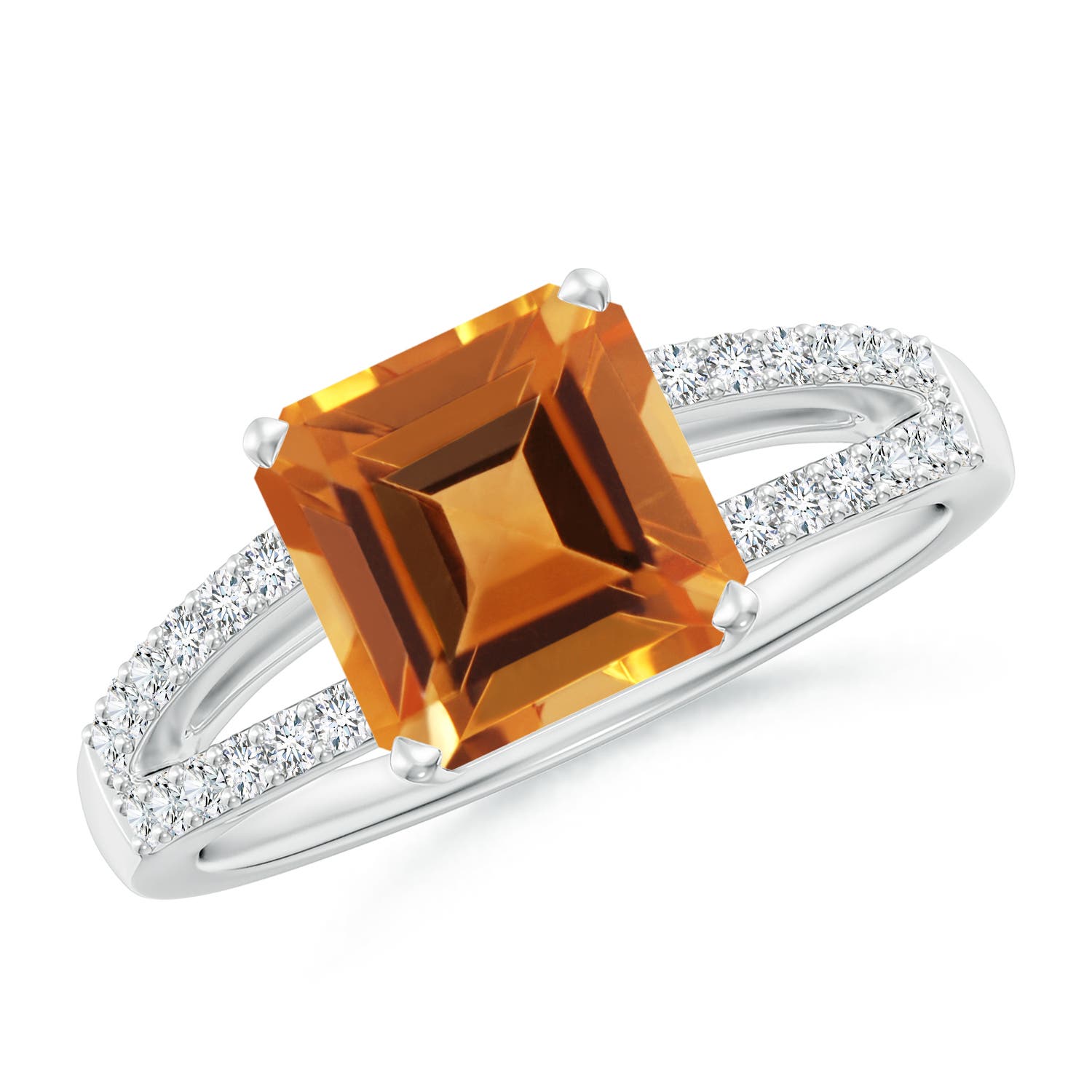 AAA - Citrine / 2.14 CT / 14 KT White Gold