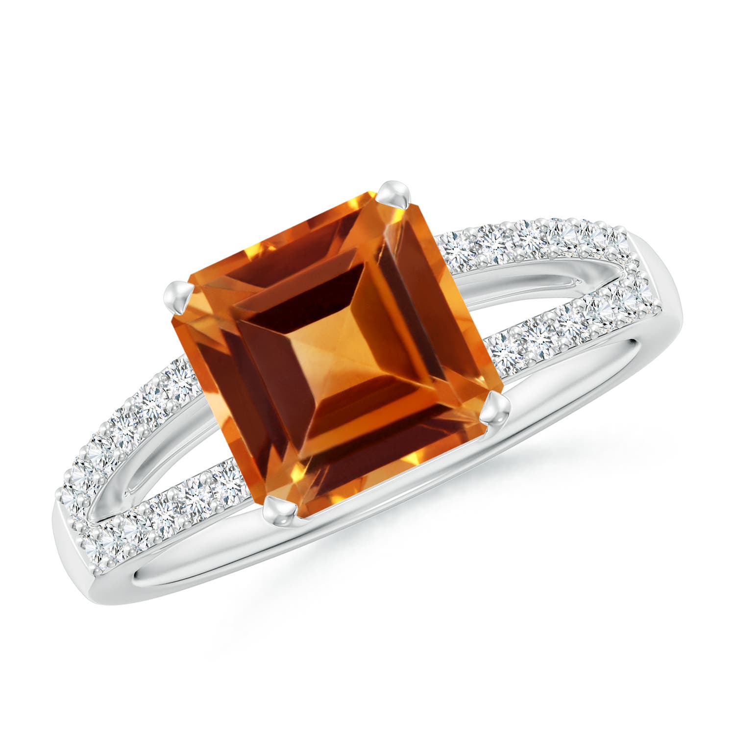 AAAA - Citrine / 2.14 CT / 14 KT White Gold