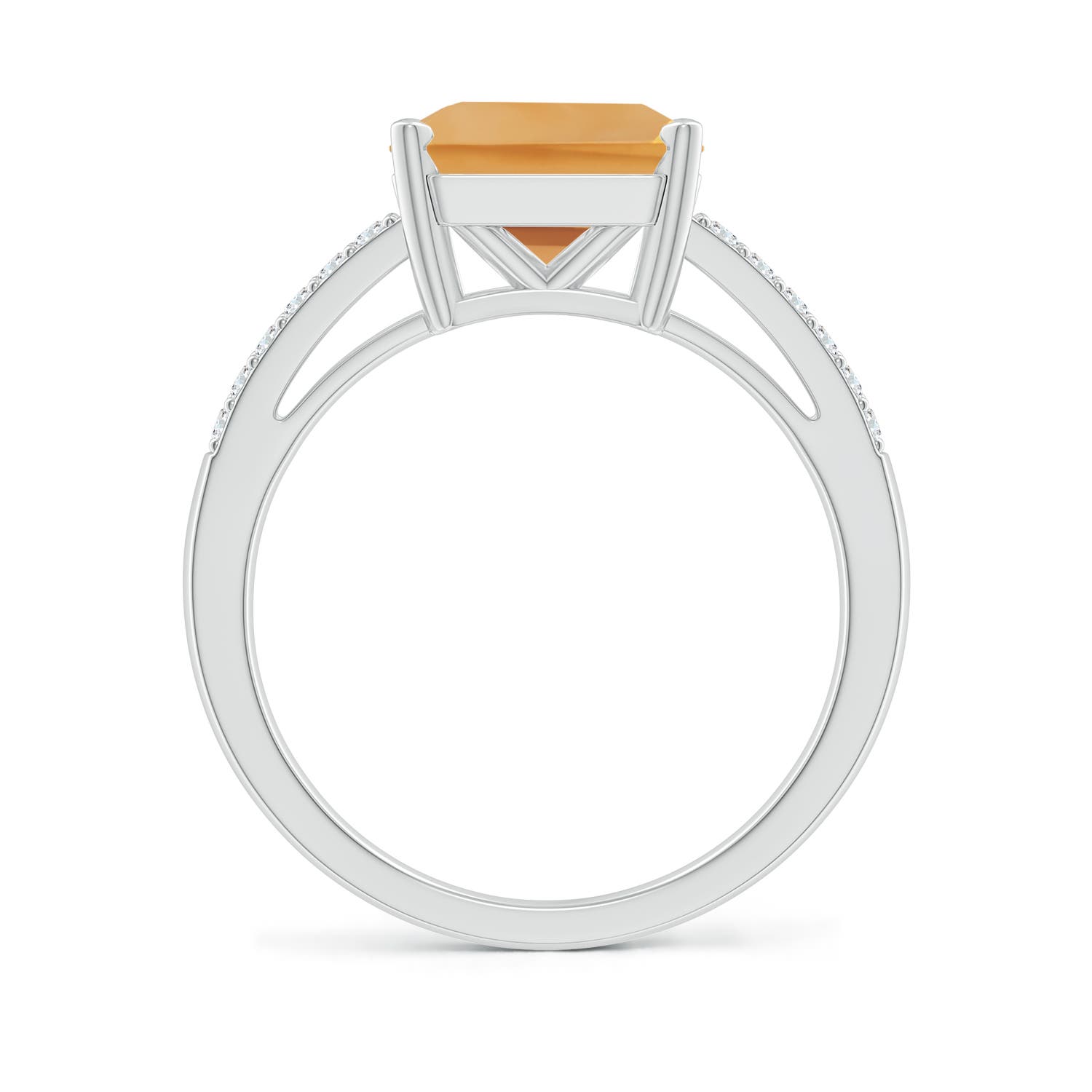 A - Citrine / 3.49 CT / 14 KT White Gold