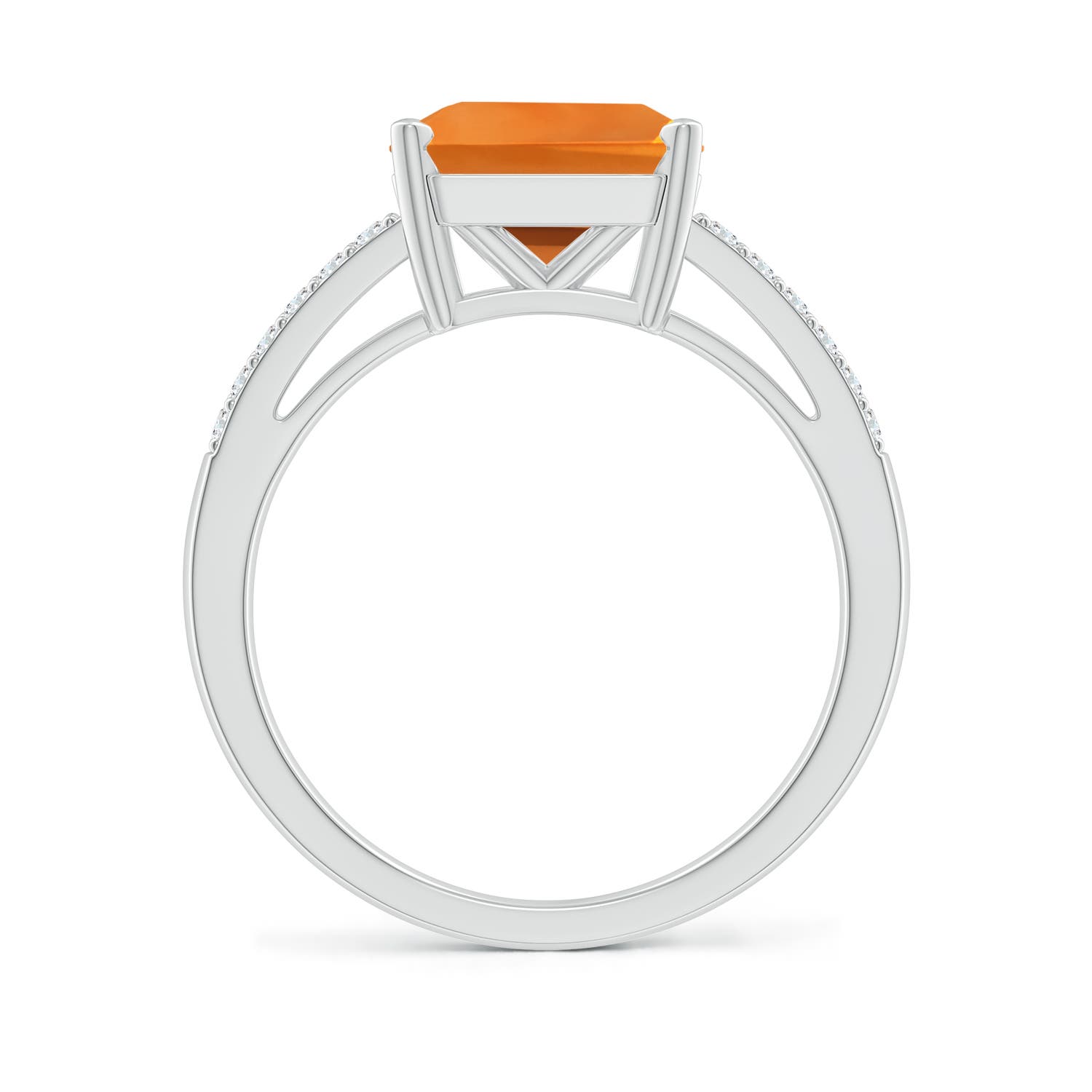 AAA - Citrine / 3.49 CT / 14 KT White Gold