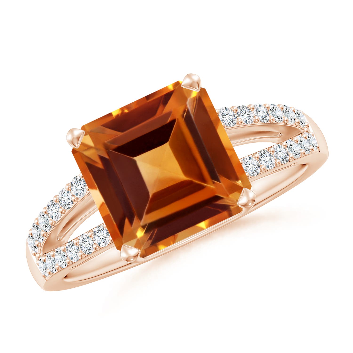 AAAA - Citrine / 3.49 CT / 14 KT Rose Gold