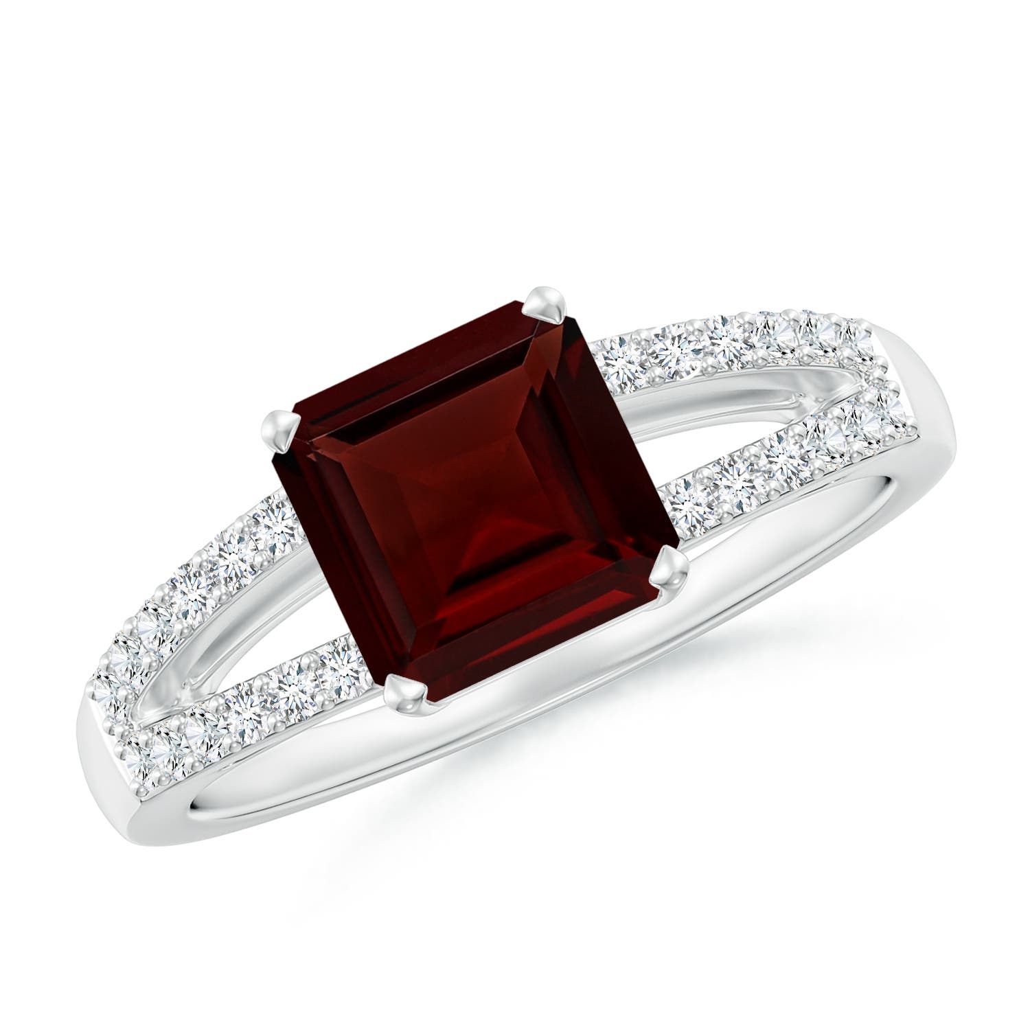 A - Garnet / 2.14 CT / 14 KT White Gold