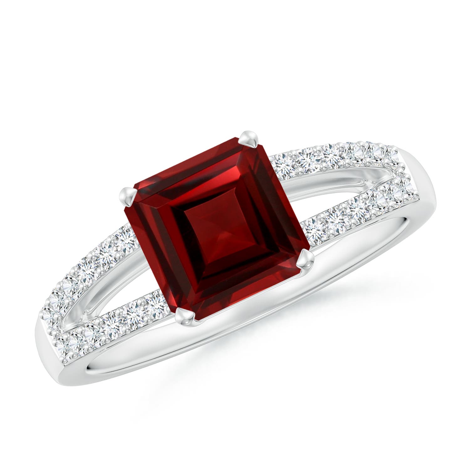 AAA - Garnet / 2.14 CT / 14 KT White Gold