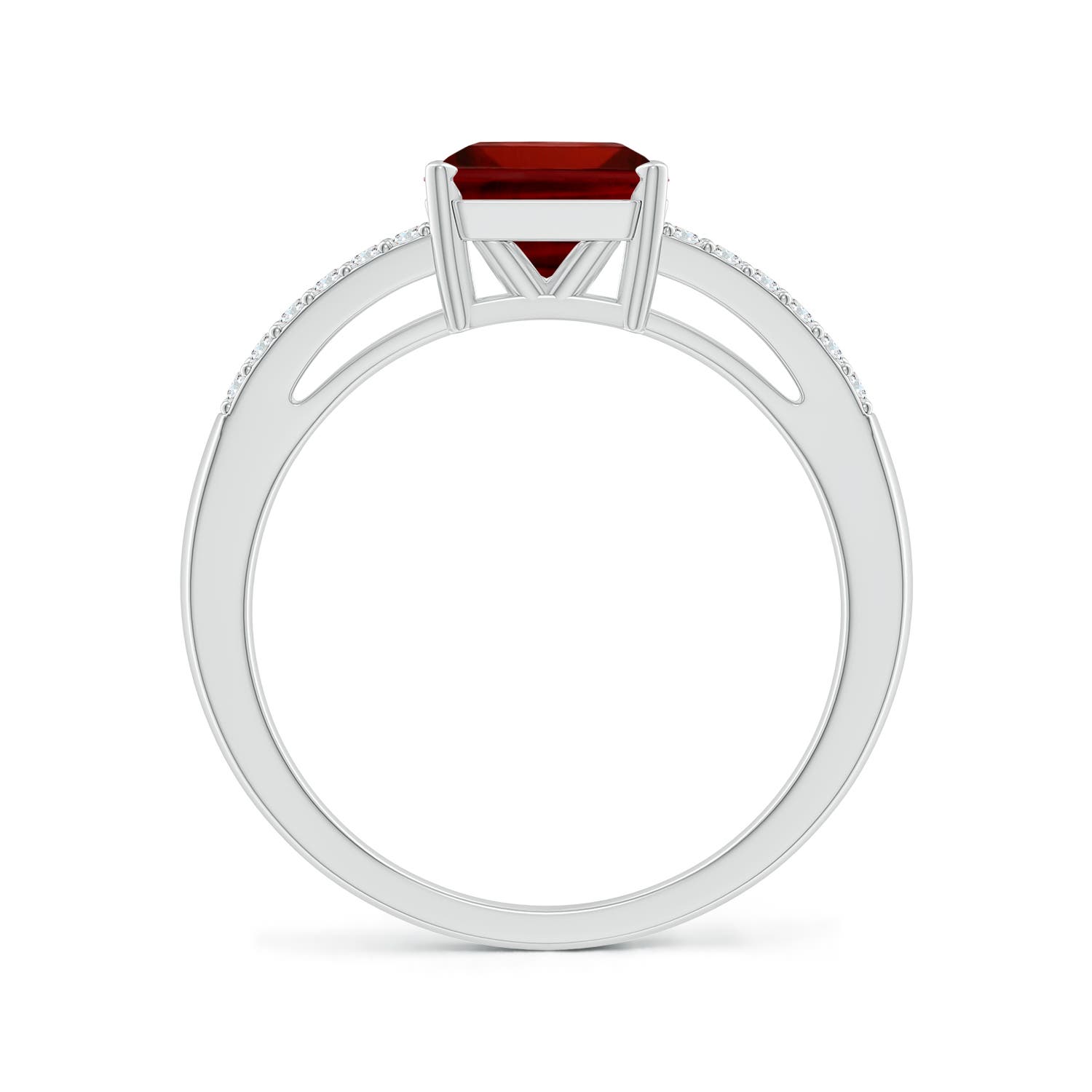 AAAA - Garnet / 2.14 CT / 14 KT White Gold