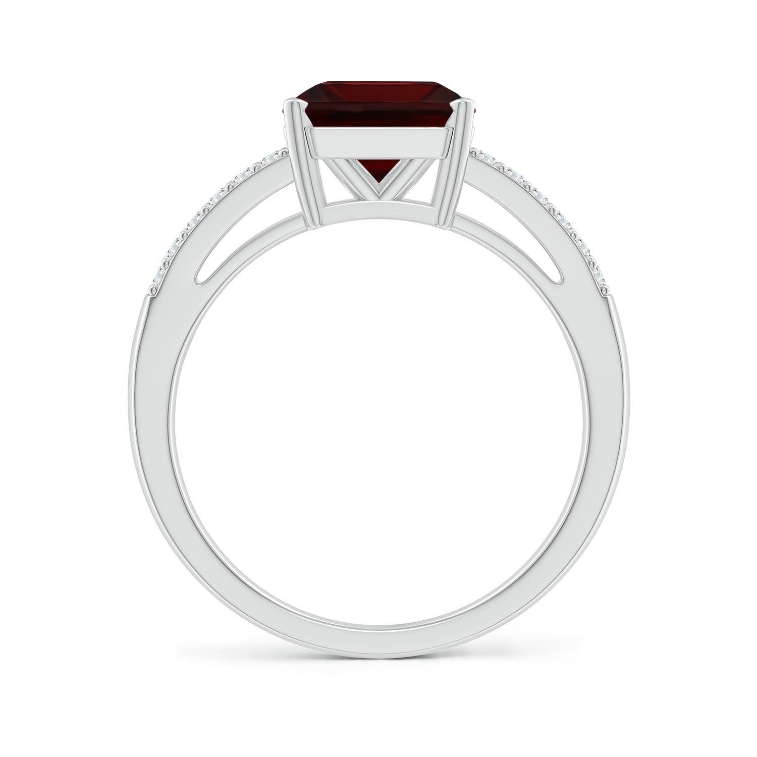 A - Garnet / 3.04 CT / 14 KT White Gold