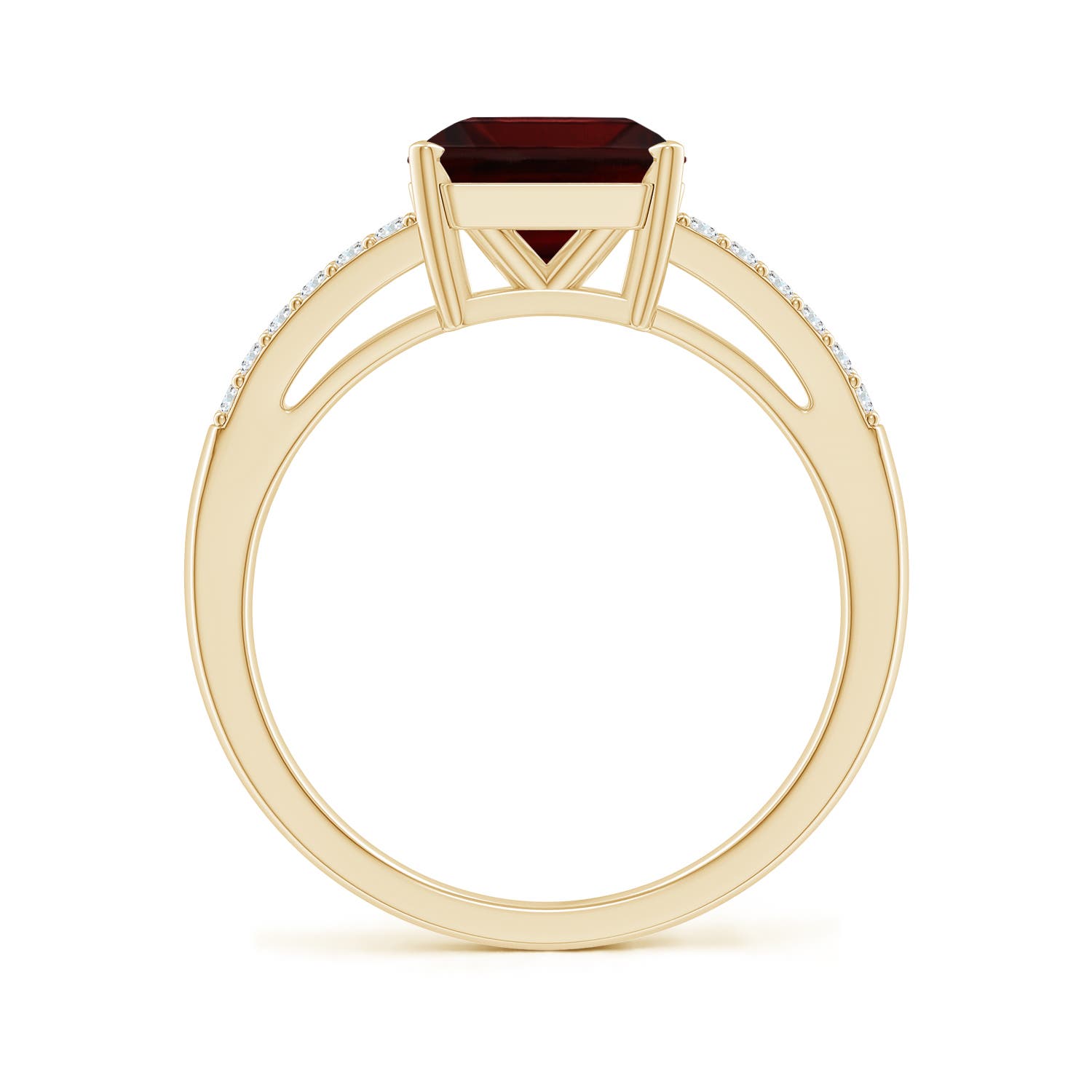 A - Garnet / 3.04 CT / 14 KT Yellow Gold