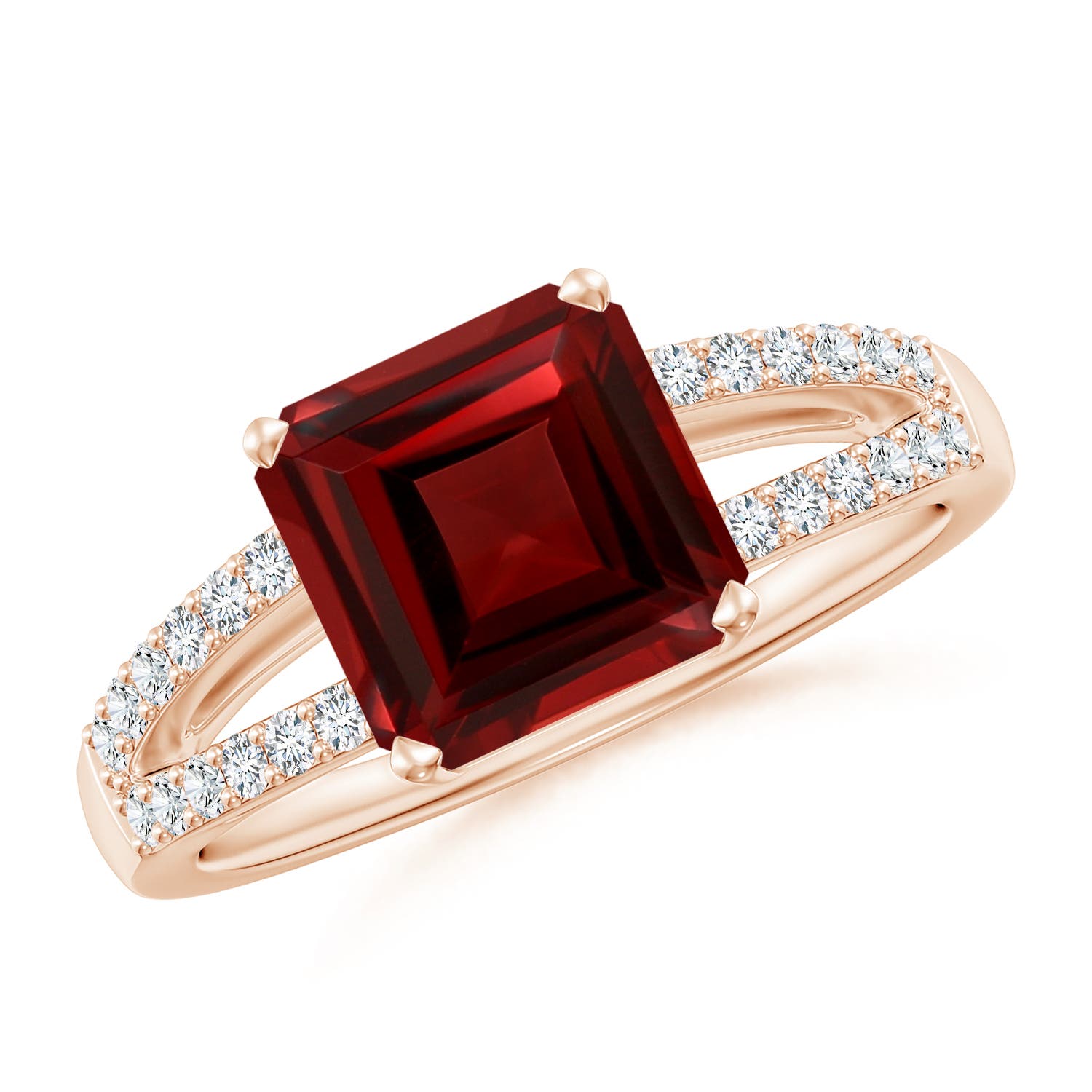 AAA - Garnet / 3.04 CT / 14 KT Rose Gold