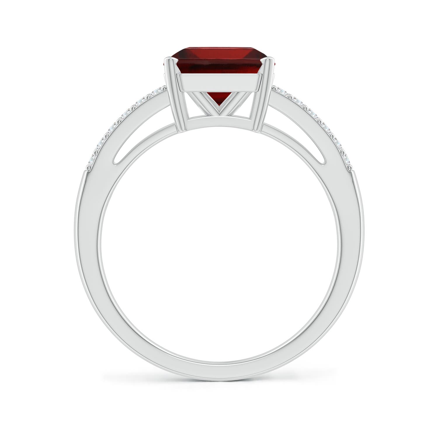 AAA - Garnet / 3.04 CT / 14 KT White Gold