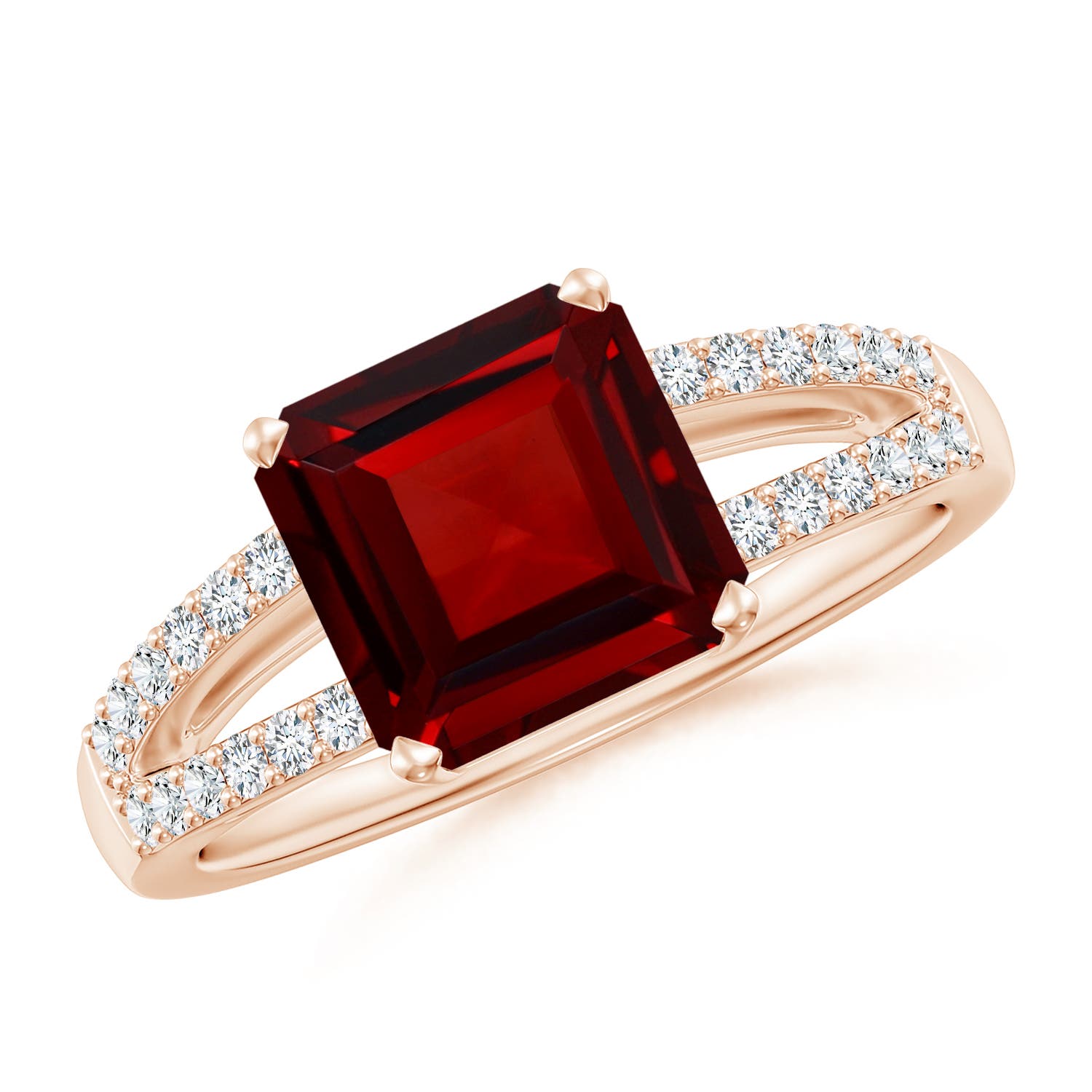 AAAA - Garnet / 3.04 CT / 14 KT Rose Gold